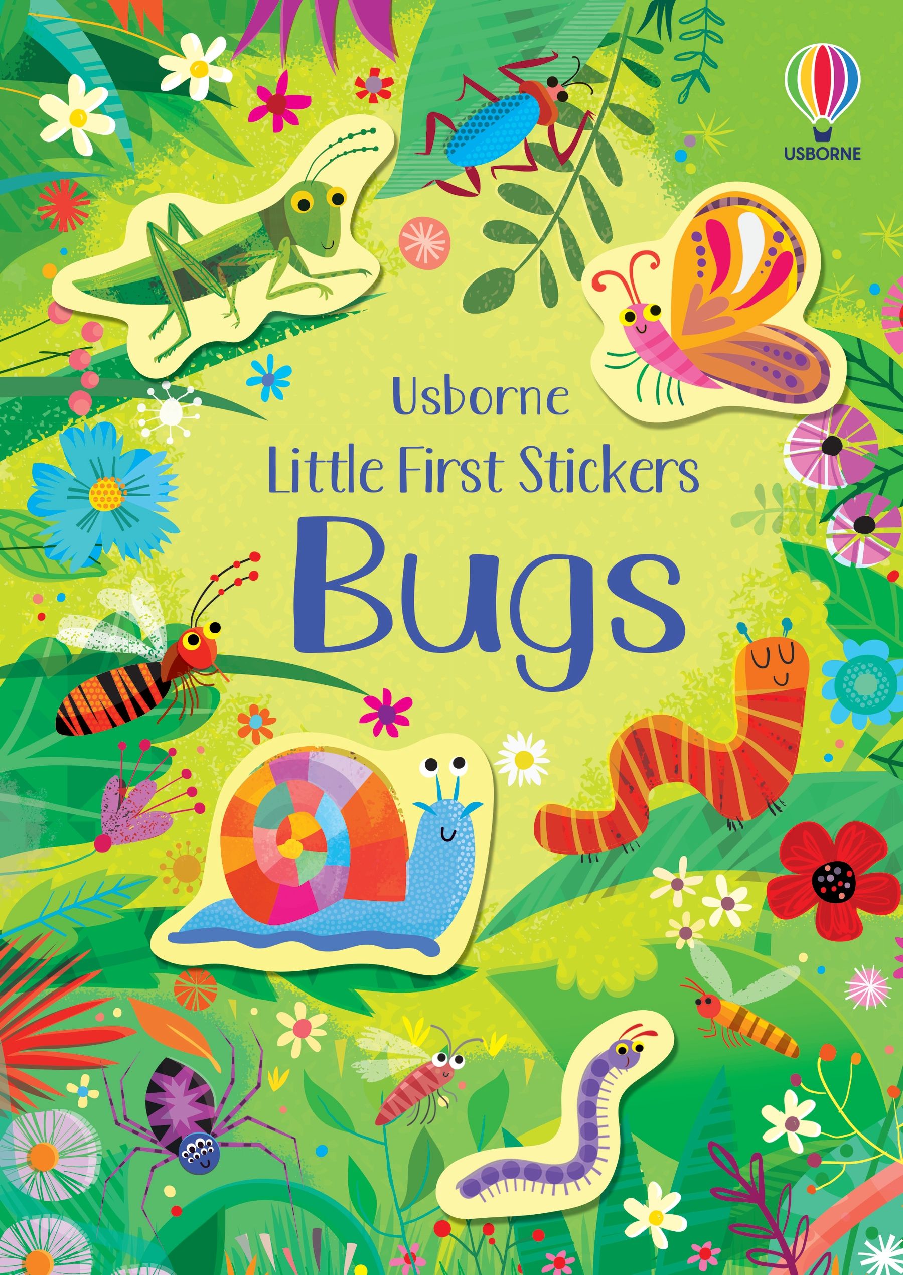 Carte pentru copii, Usborne, Little First Stickers Bugs, 3+ ani