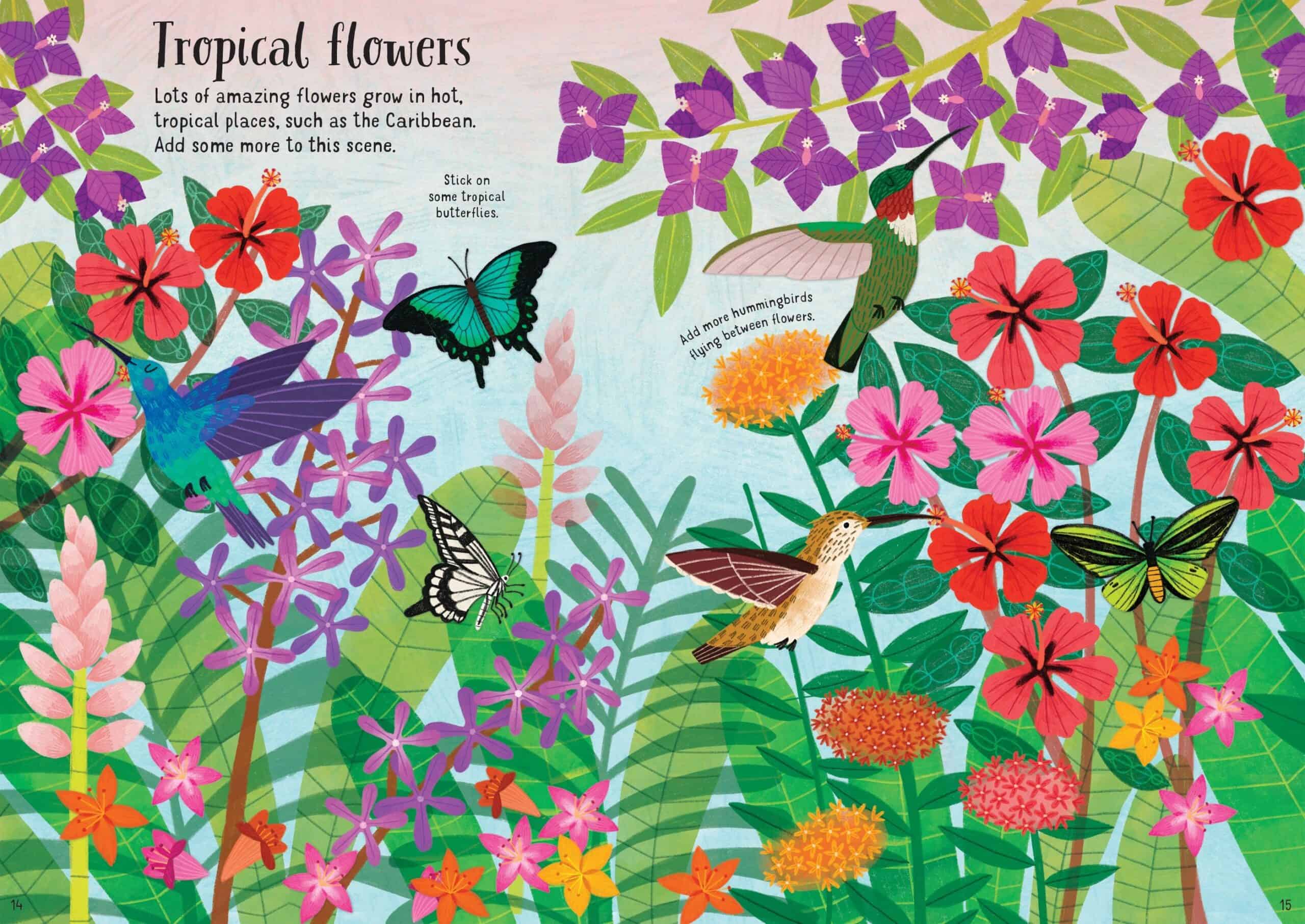 Carte pentru copii cu flori - Little First Stickers Flowers