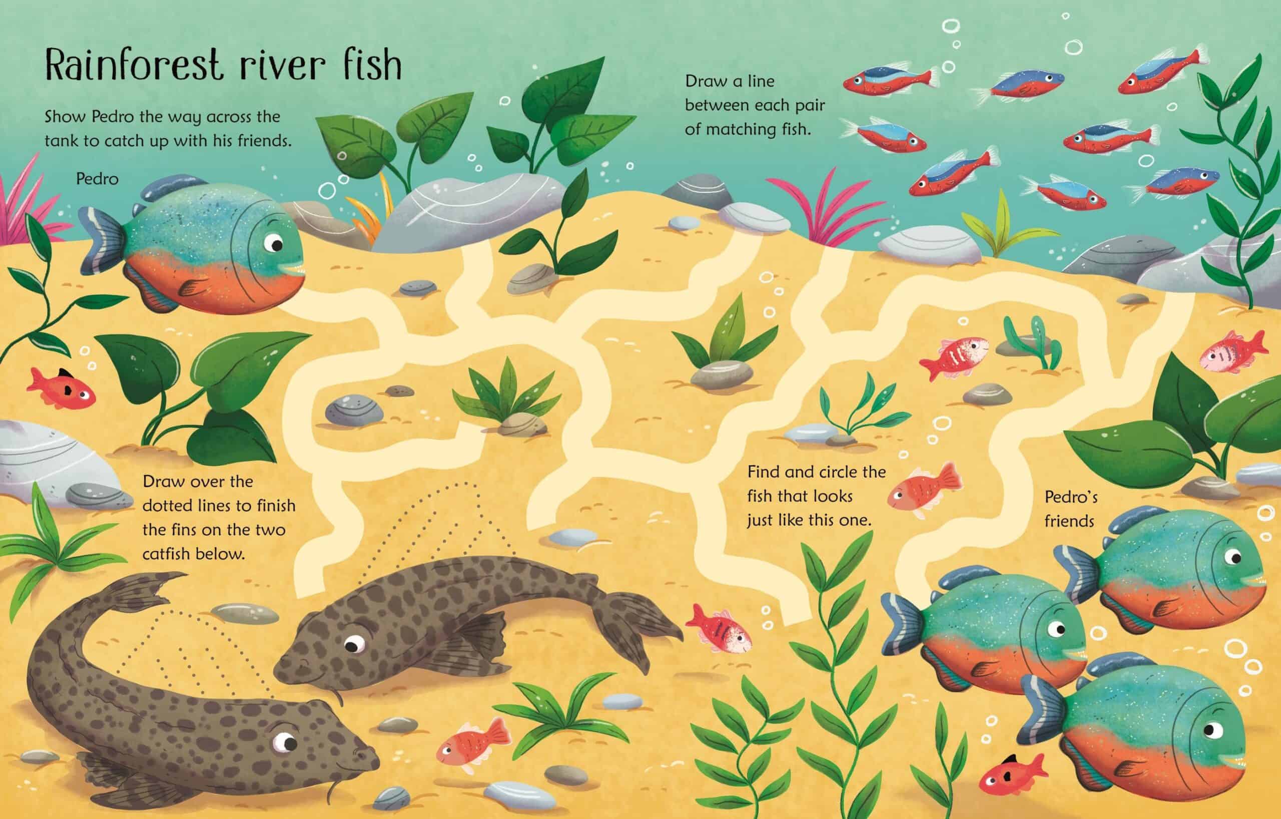 Carte cu activitati scrie si sterge - Wipe-Clean Aquarium Activities