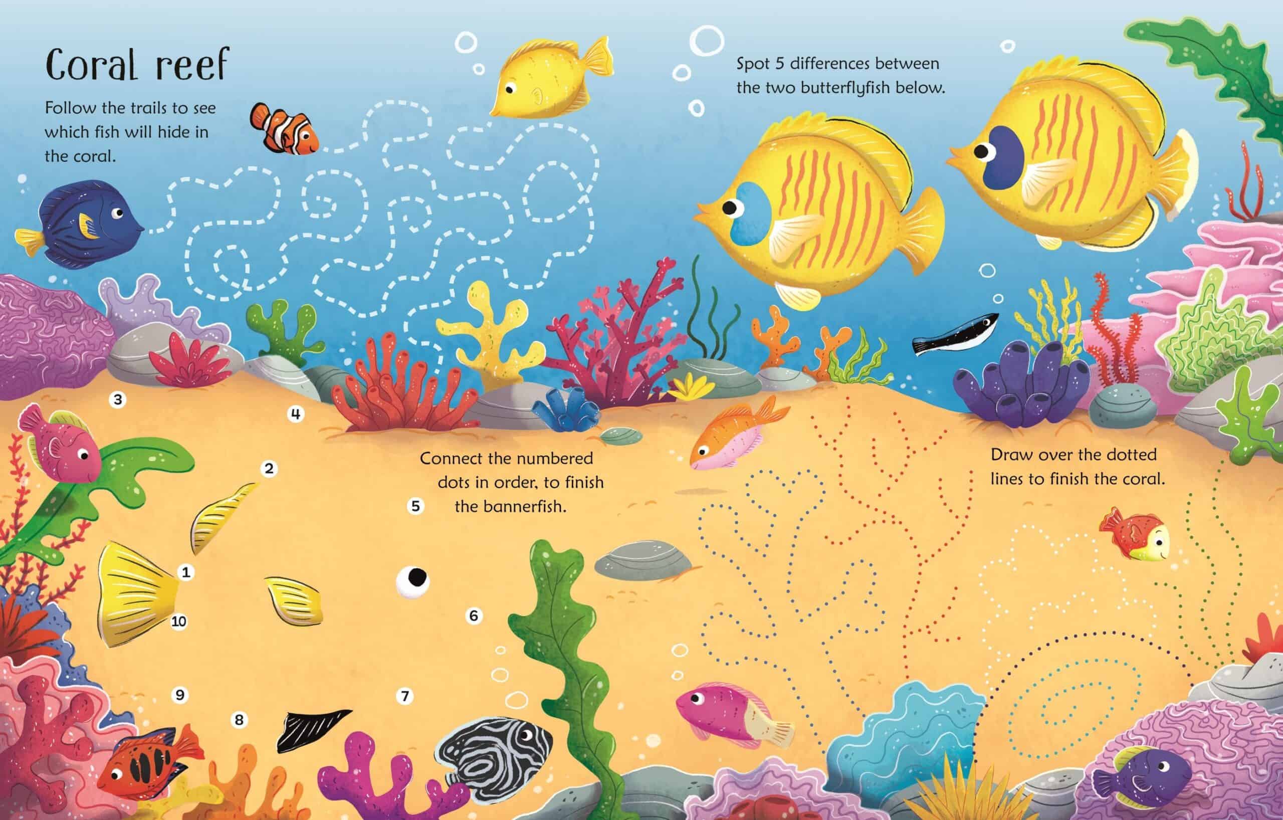 Carte cu activitati scrie si sterge - Wipe-Clean Aquarium Activities