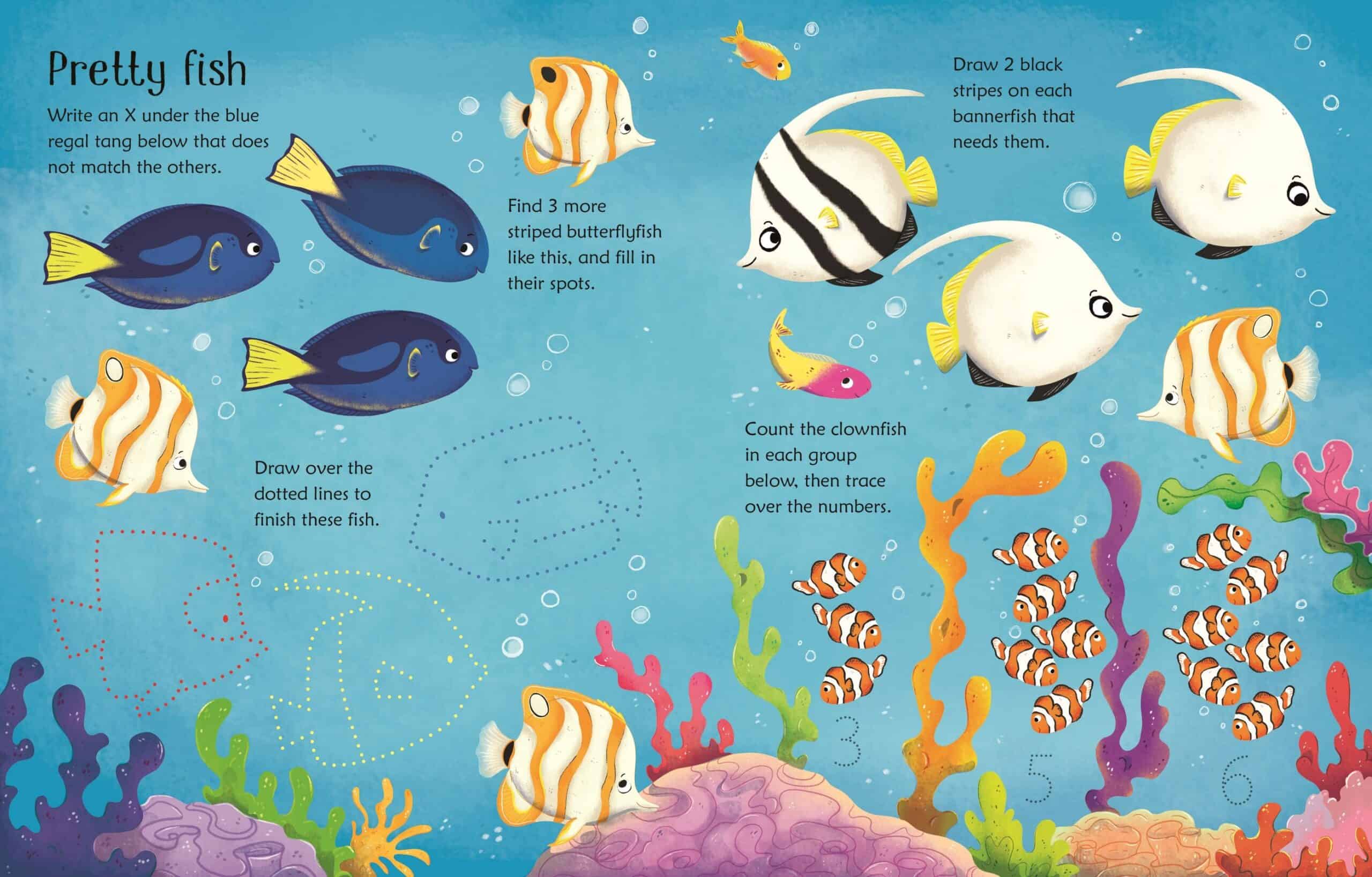 Carte cu activitati scrie si sterge - Wipe-Clean Aquarium Activities