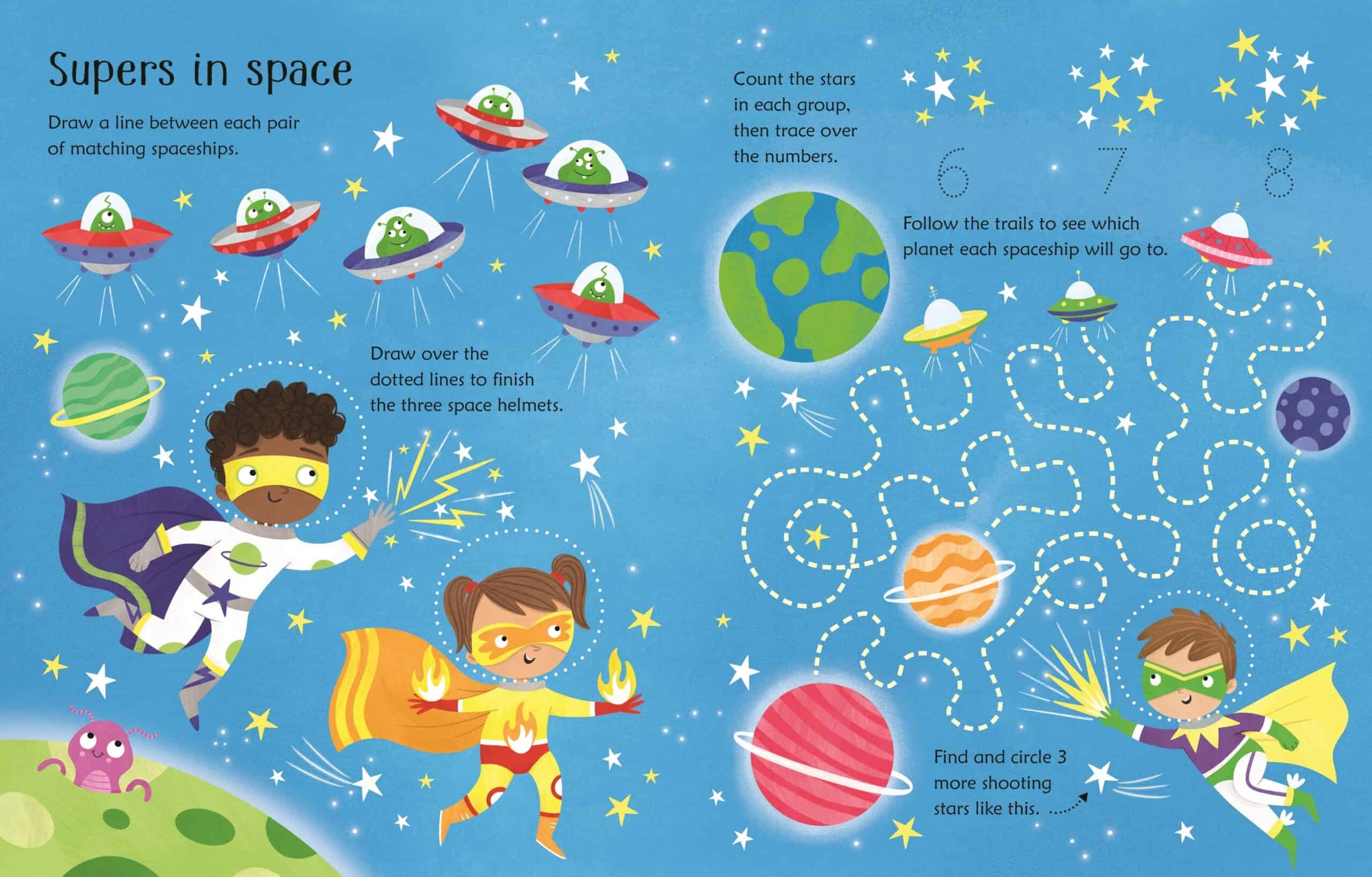 Scrie si sterge - Carte cu supereroi - Wipe-Clean Superhero Activities
