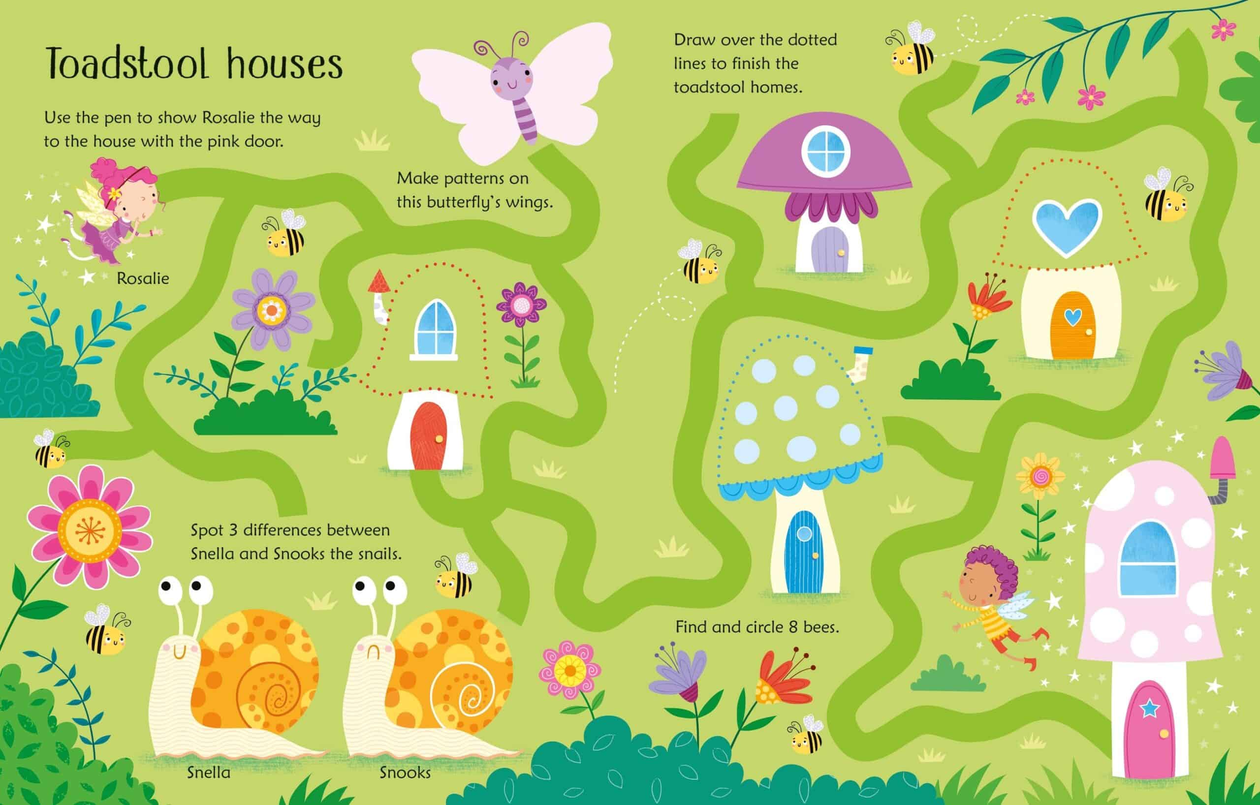 Scrie si sterge - Wipe-Clean Fairy Activities