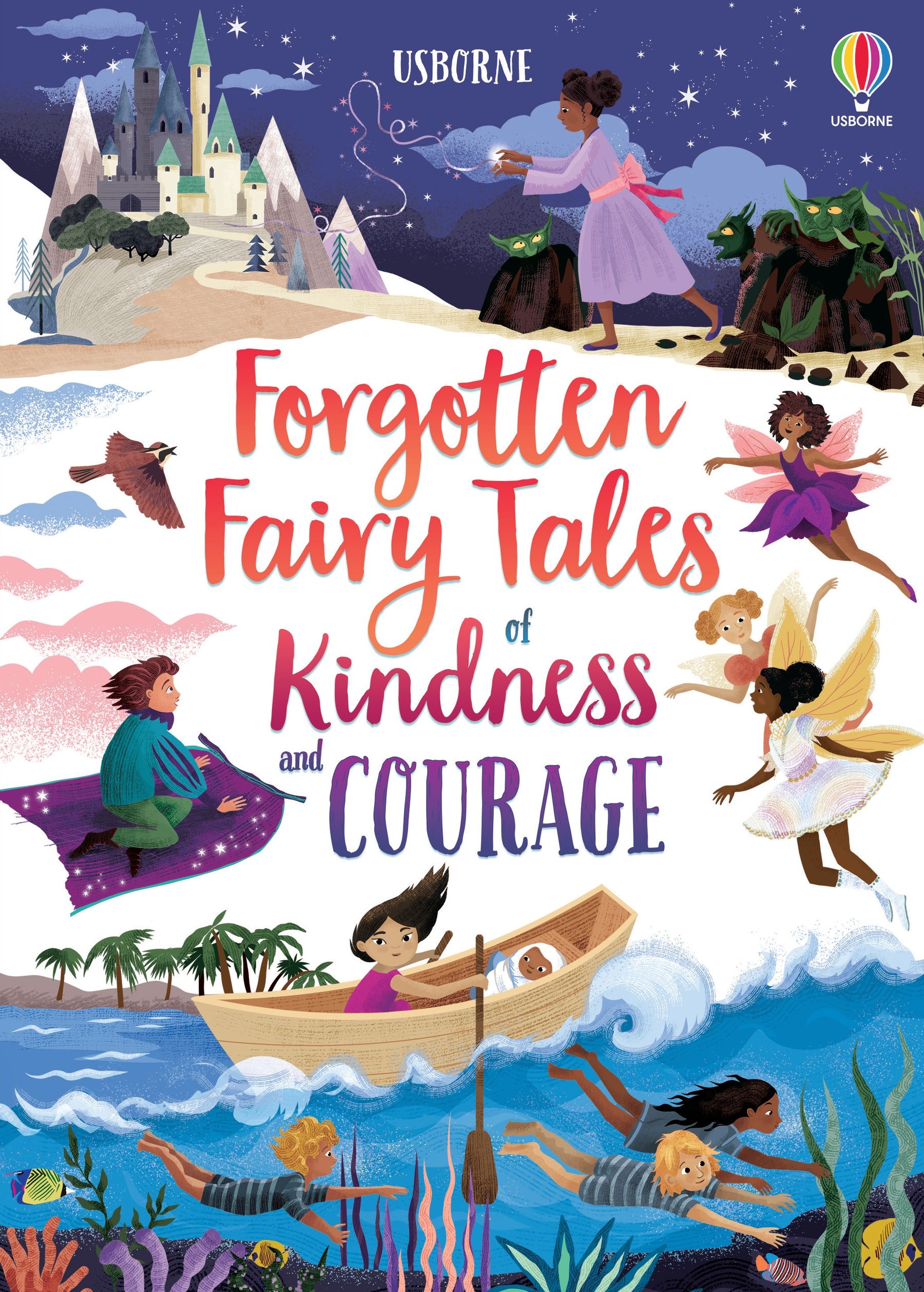 Carte pentru copii, Usborne, Forgotten Fairy Tales of Kindness and Courage, 7+ ani