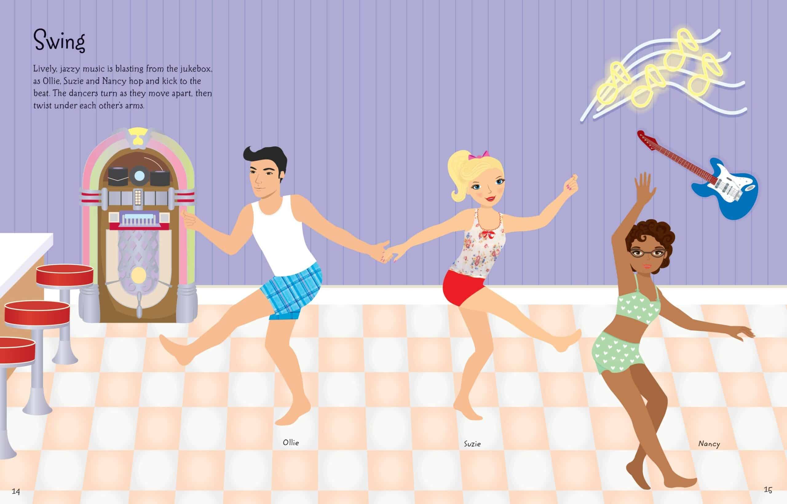 Carte pentru copii - Sticker Dolly Dressing Dancers