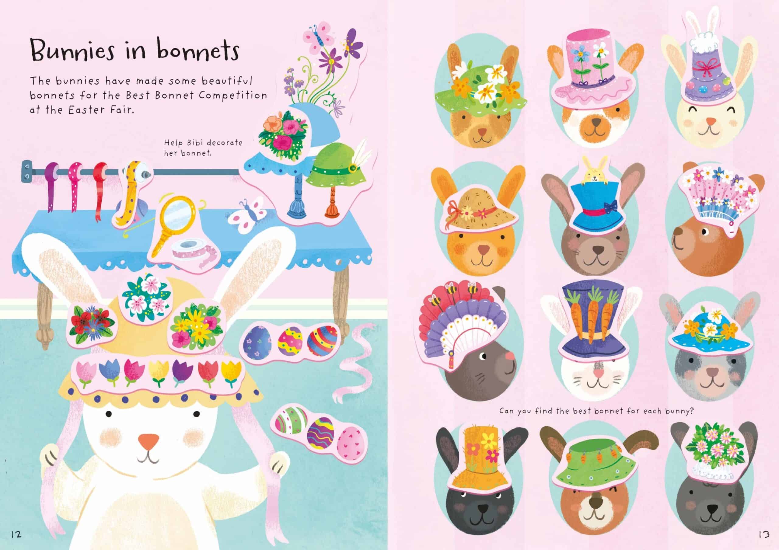 Carte pentru copii cu iepurasi - Little First Stickers Bunnies