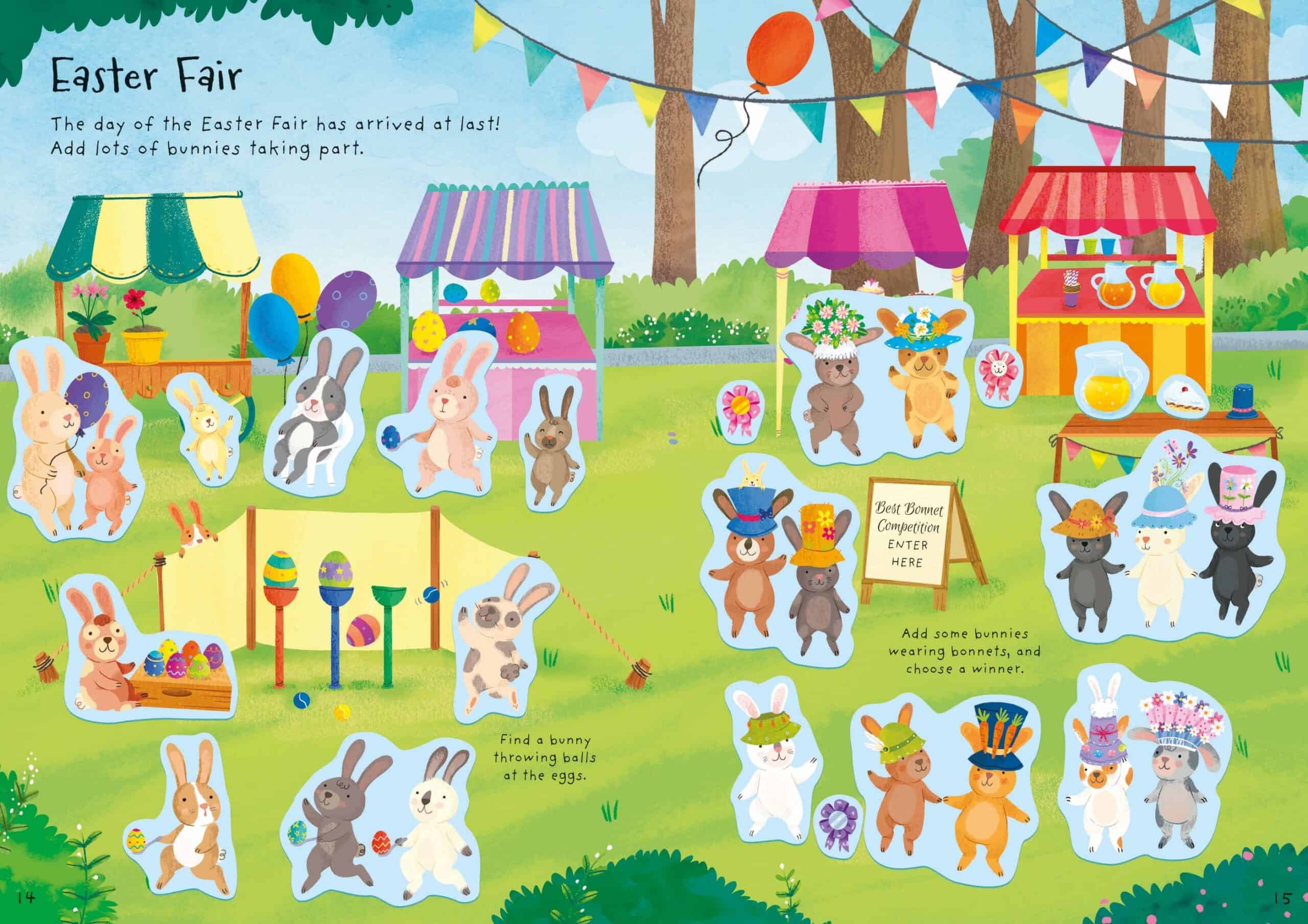 Carte pentru copii cu iepurasi - Little First Stickers Bunnies