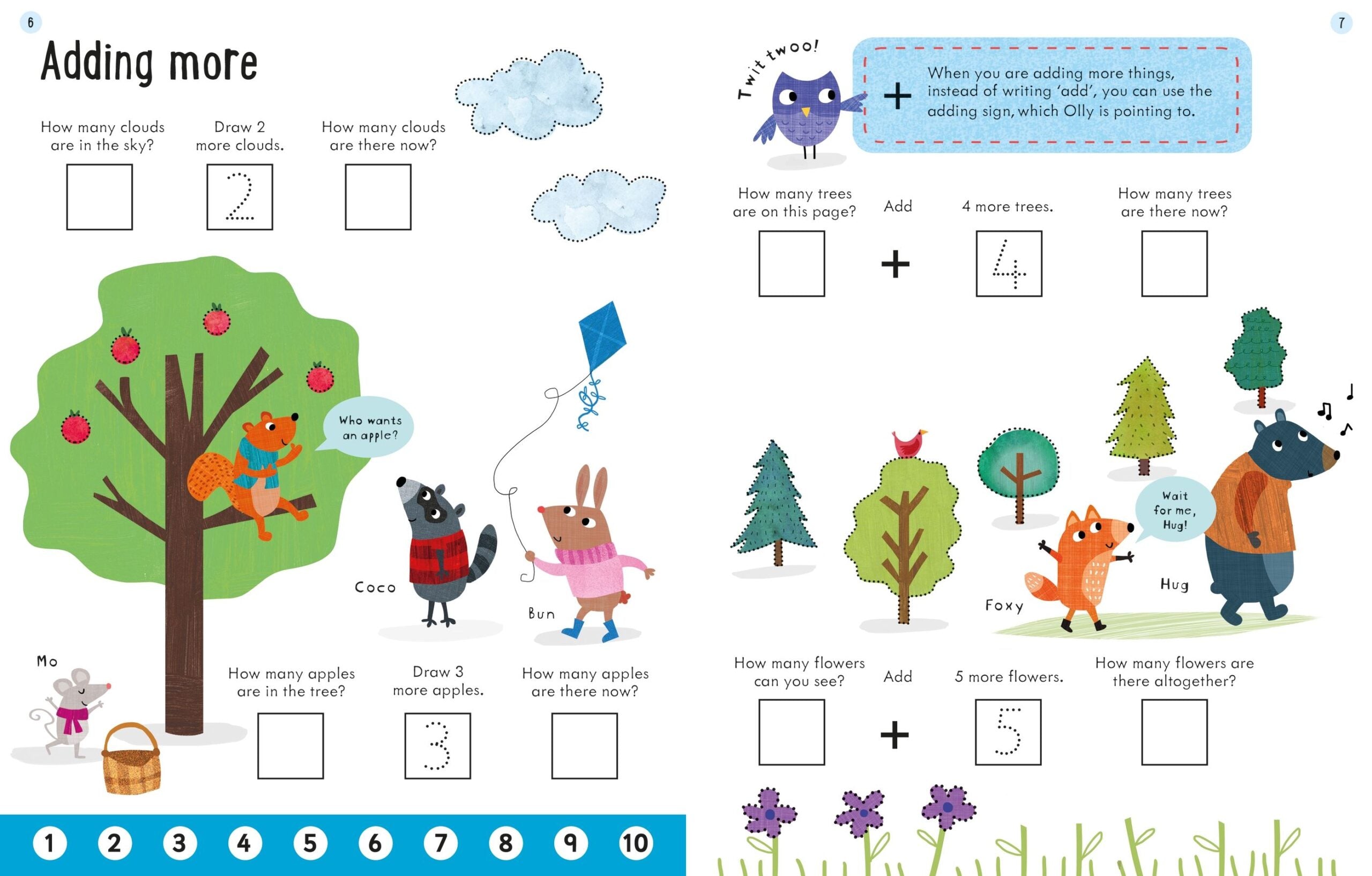 Carte pentru copii, Usborne, Workbooks Adding, 5-6 ani+