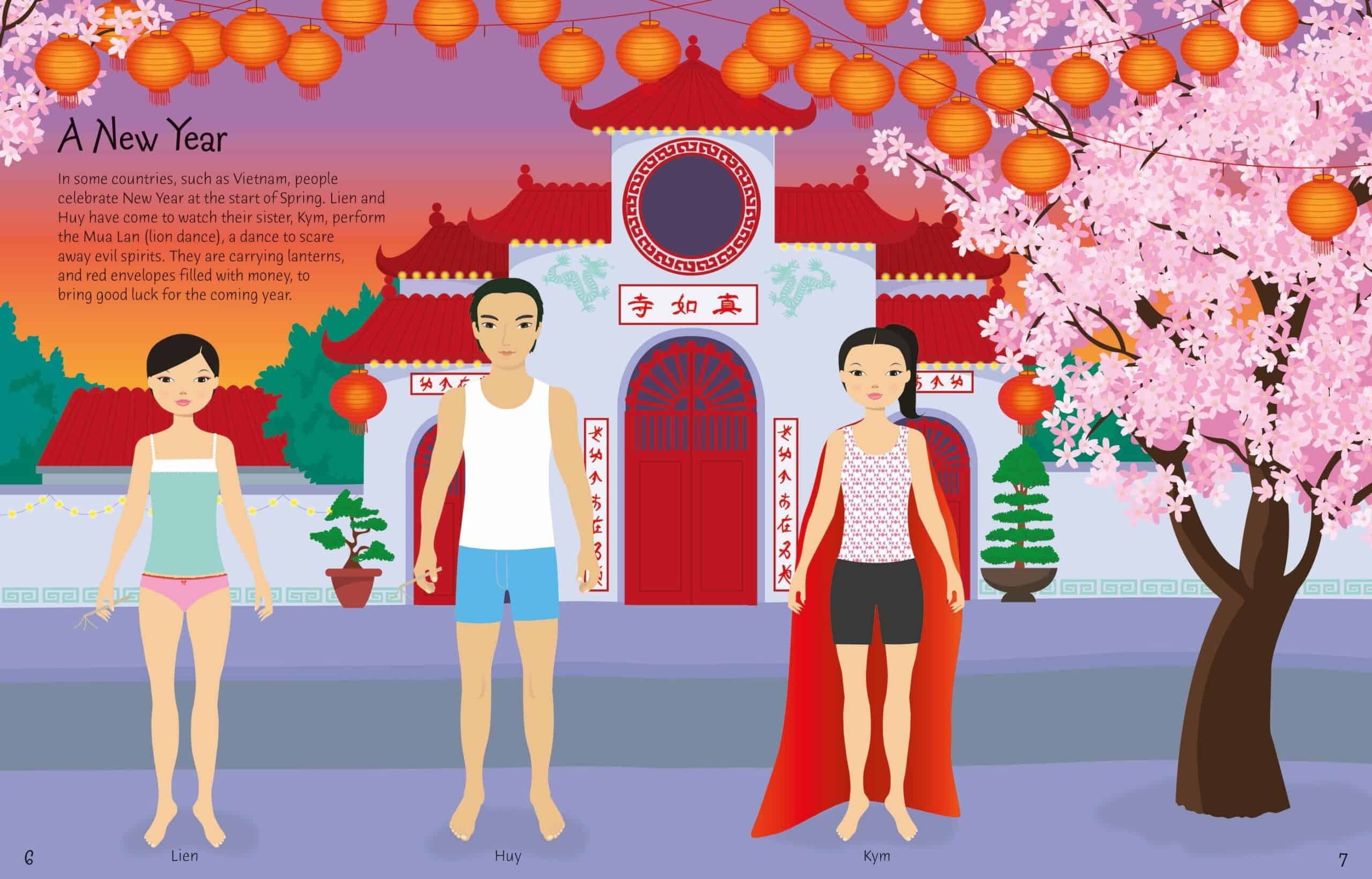 Carte pentru copii - Sticker Dolly Dressing Costumes Around the World