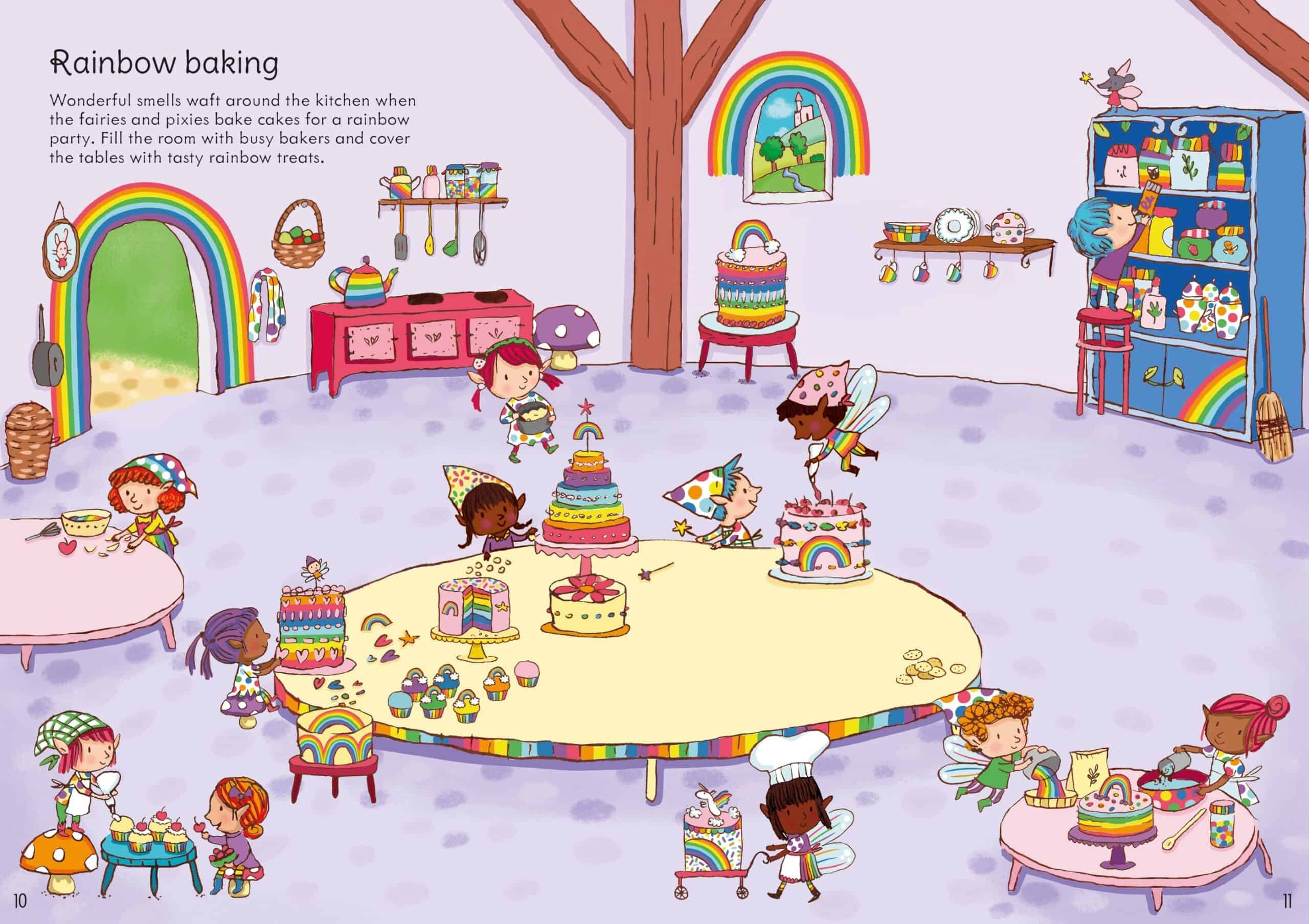 Carte pentru copii cu curcubeu - Little First Stickers Rainbows