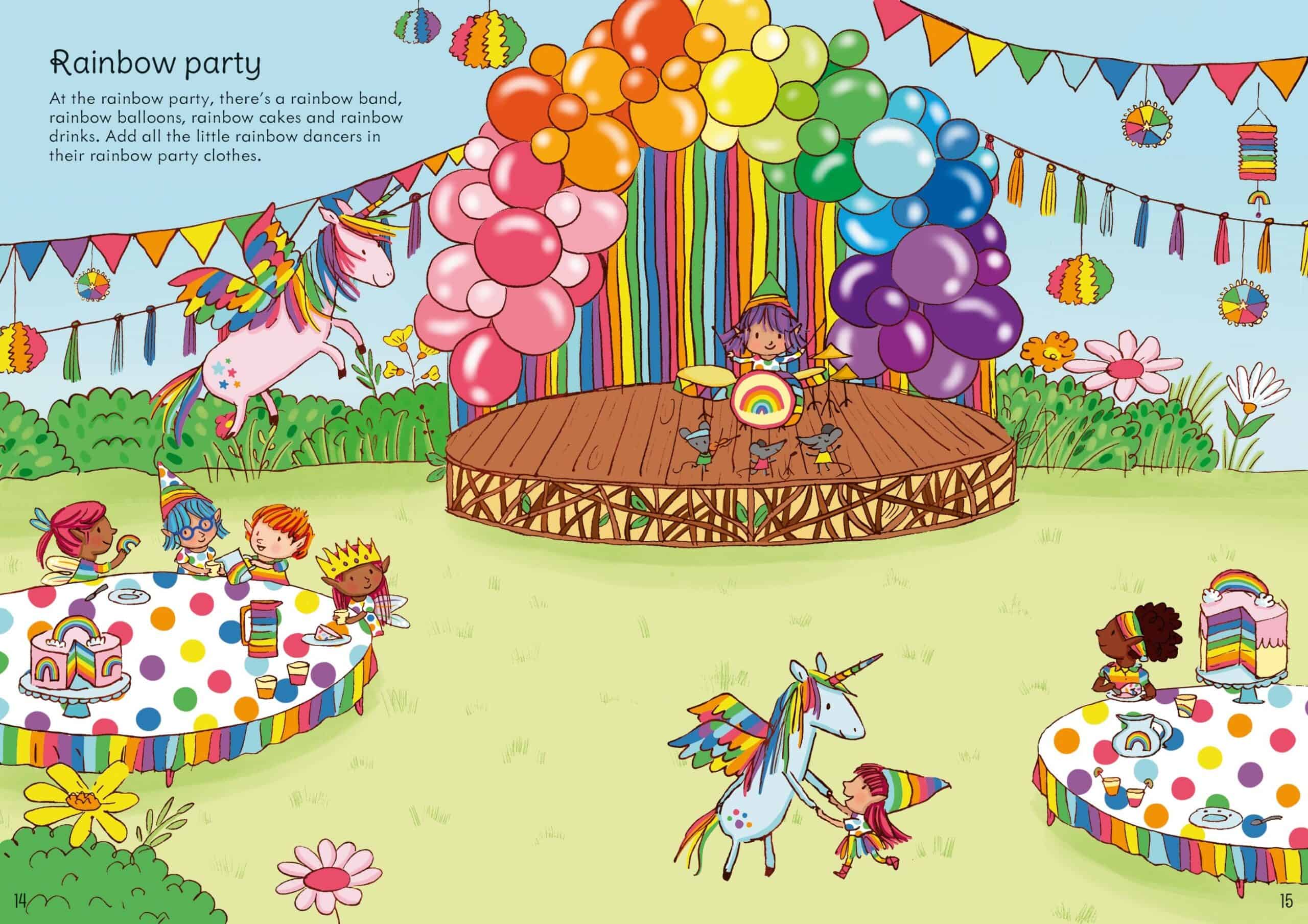 Carte pentru copii cu curcubeu - Little First Stickers Rainbows