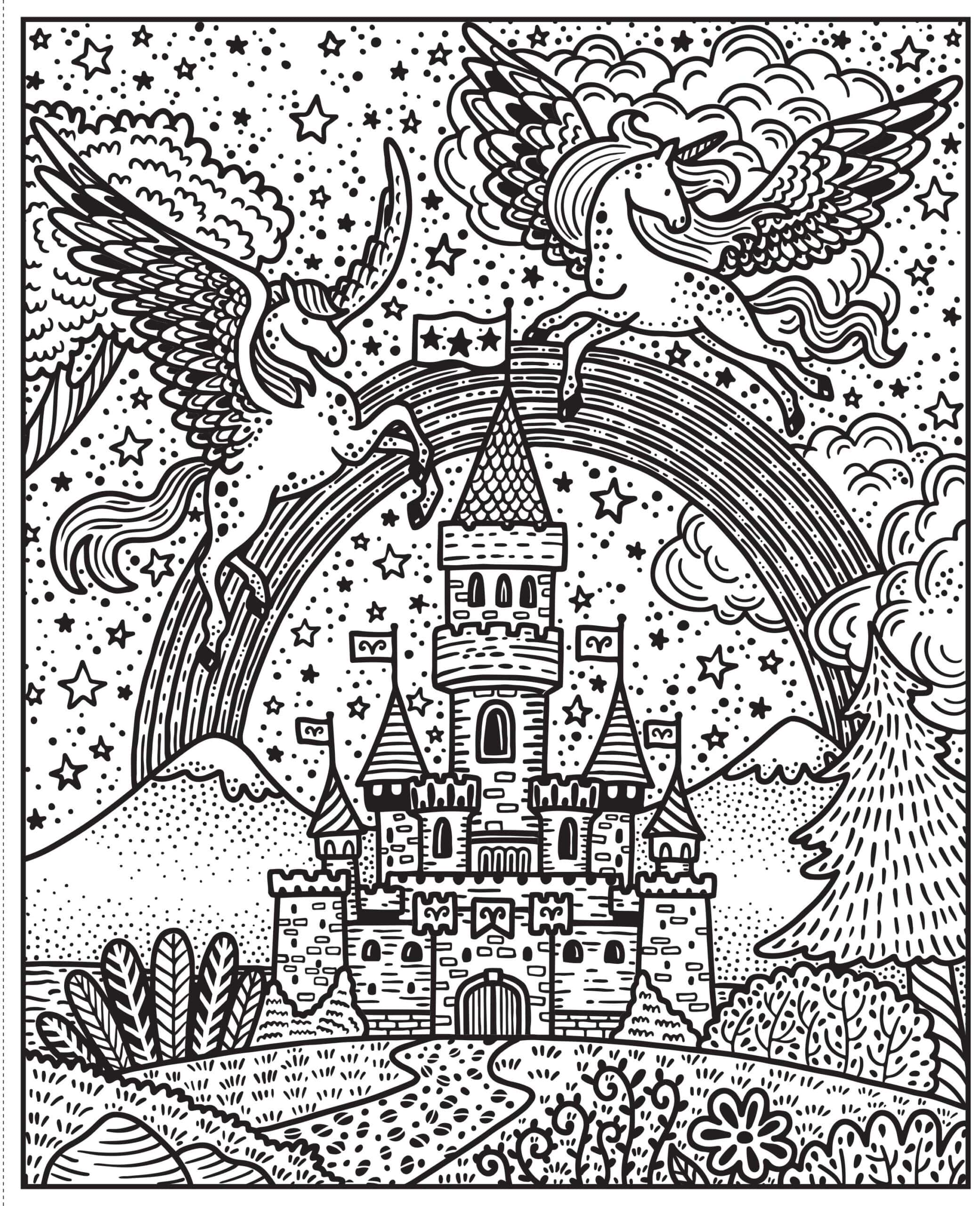 Carte de pictat cu apa - Curcubeu - Rainbows Magic Painting Book