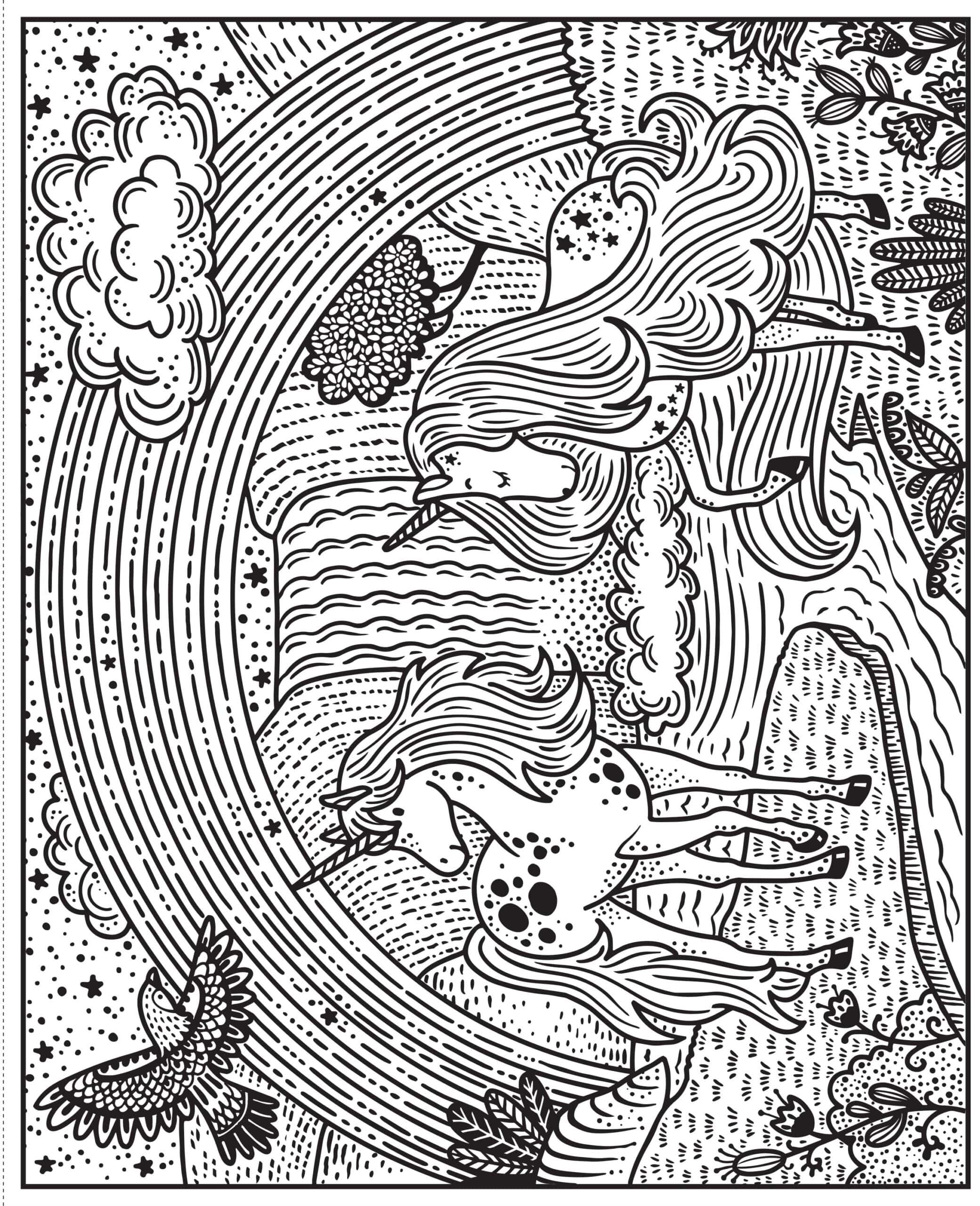 Carte de pictat cu apa - Curcubeu - Rainbows Magic Painting Book