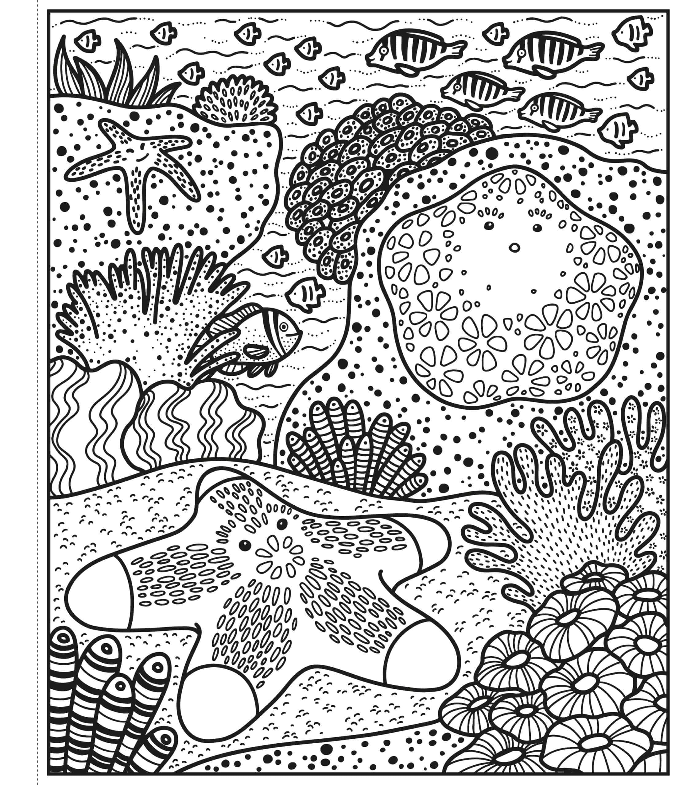Carte de pictat cu apa - Coral Reef Magic Painting Book