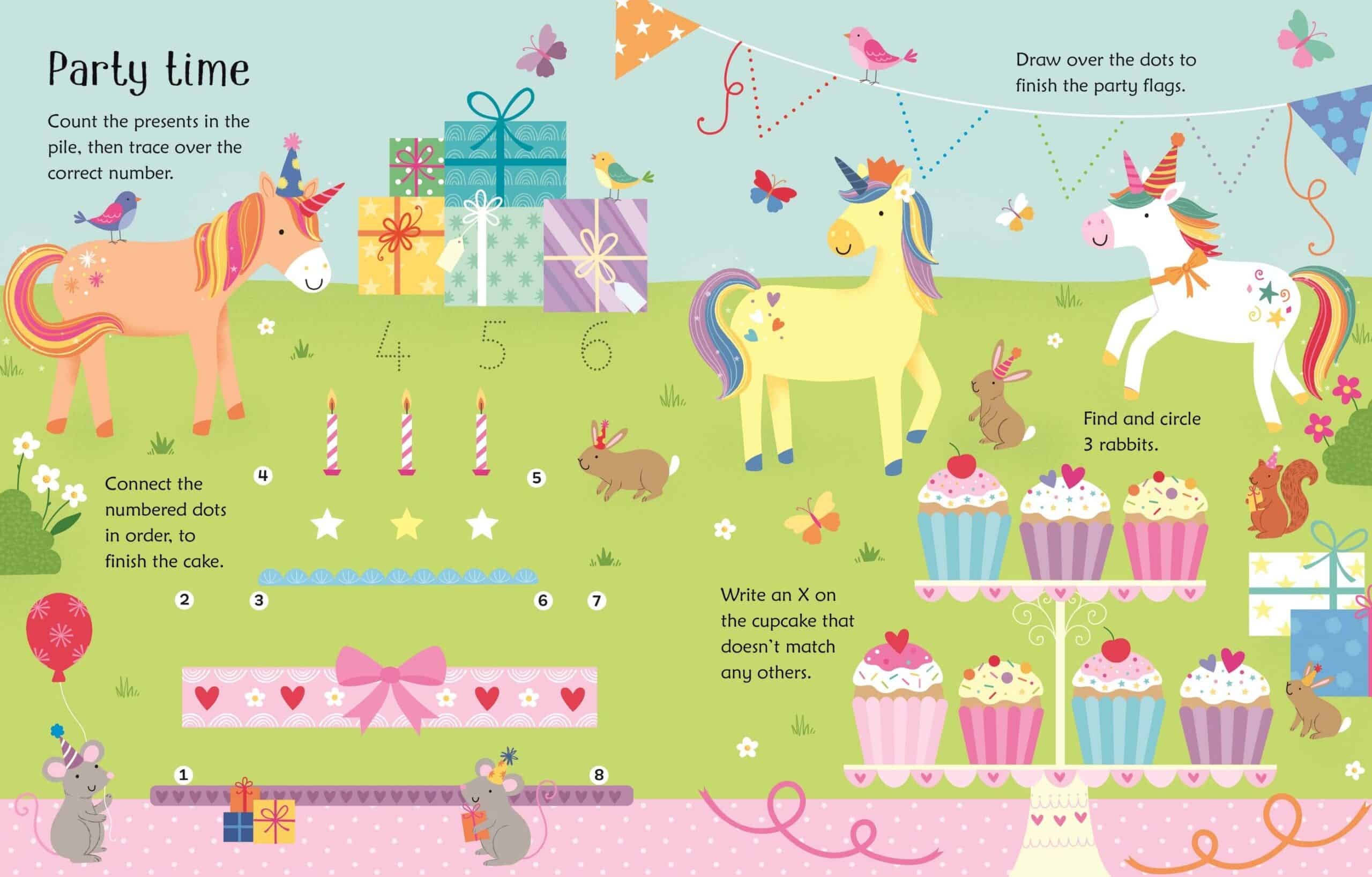 Scrie si sterge - Wipe-Clean Unicorn Activities