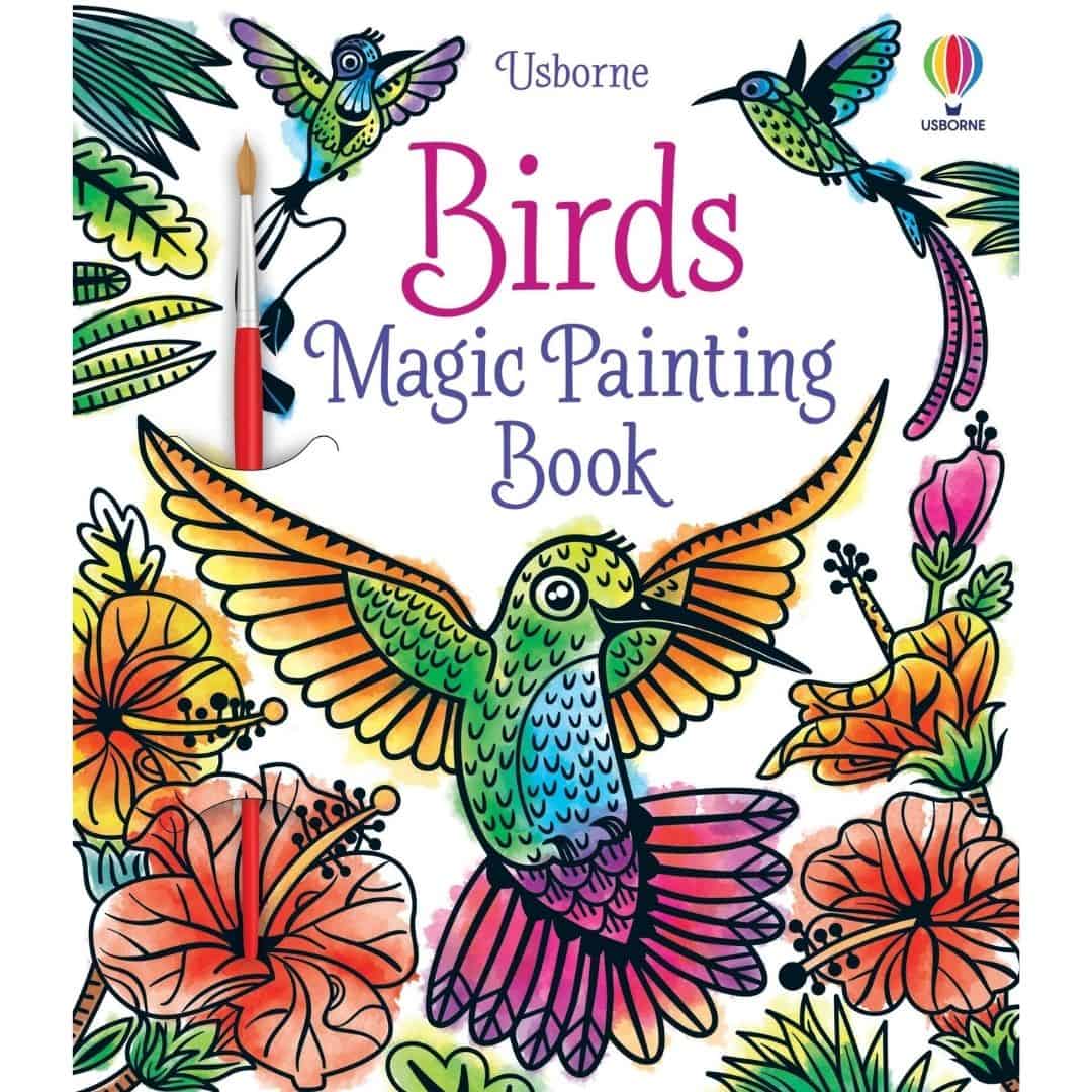 Carte de pictat cu apa - Pasari - Birds Magic Painting Book