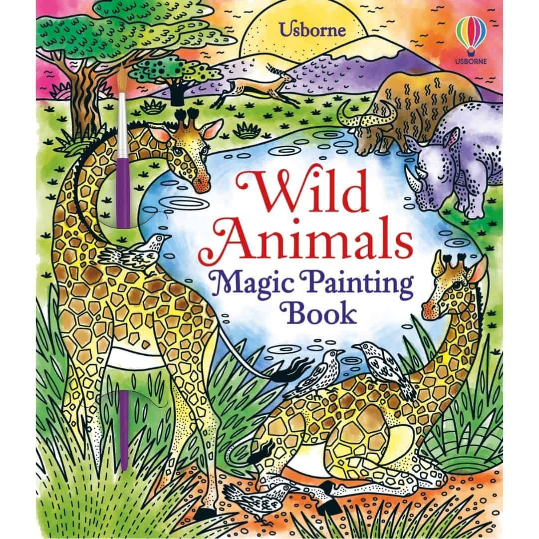 Carte de pictat cu apa - Wild Animals Magic Painting Book