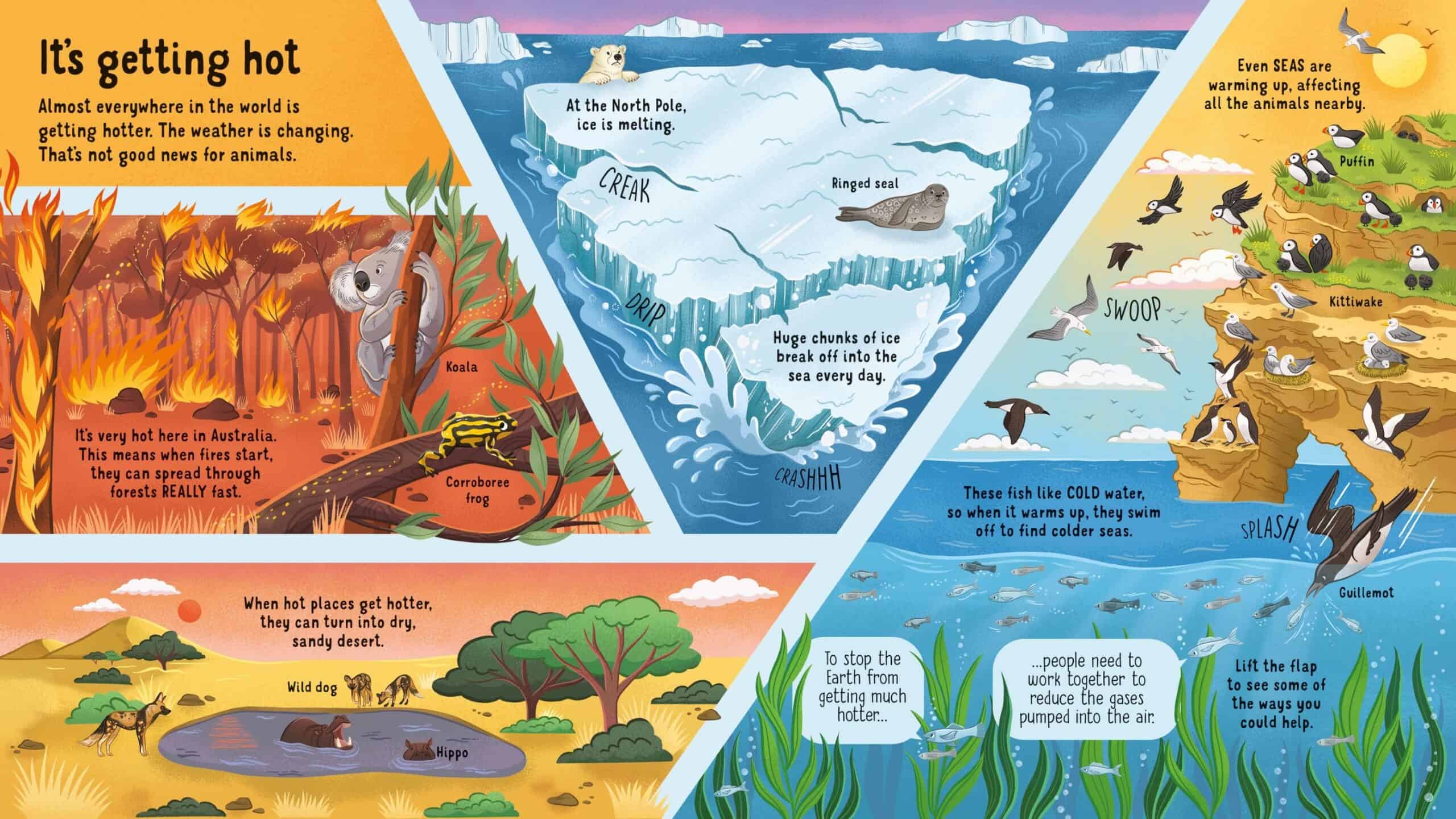 Carte pentru copii - Look inside Animals in Danger