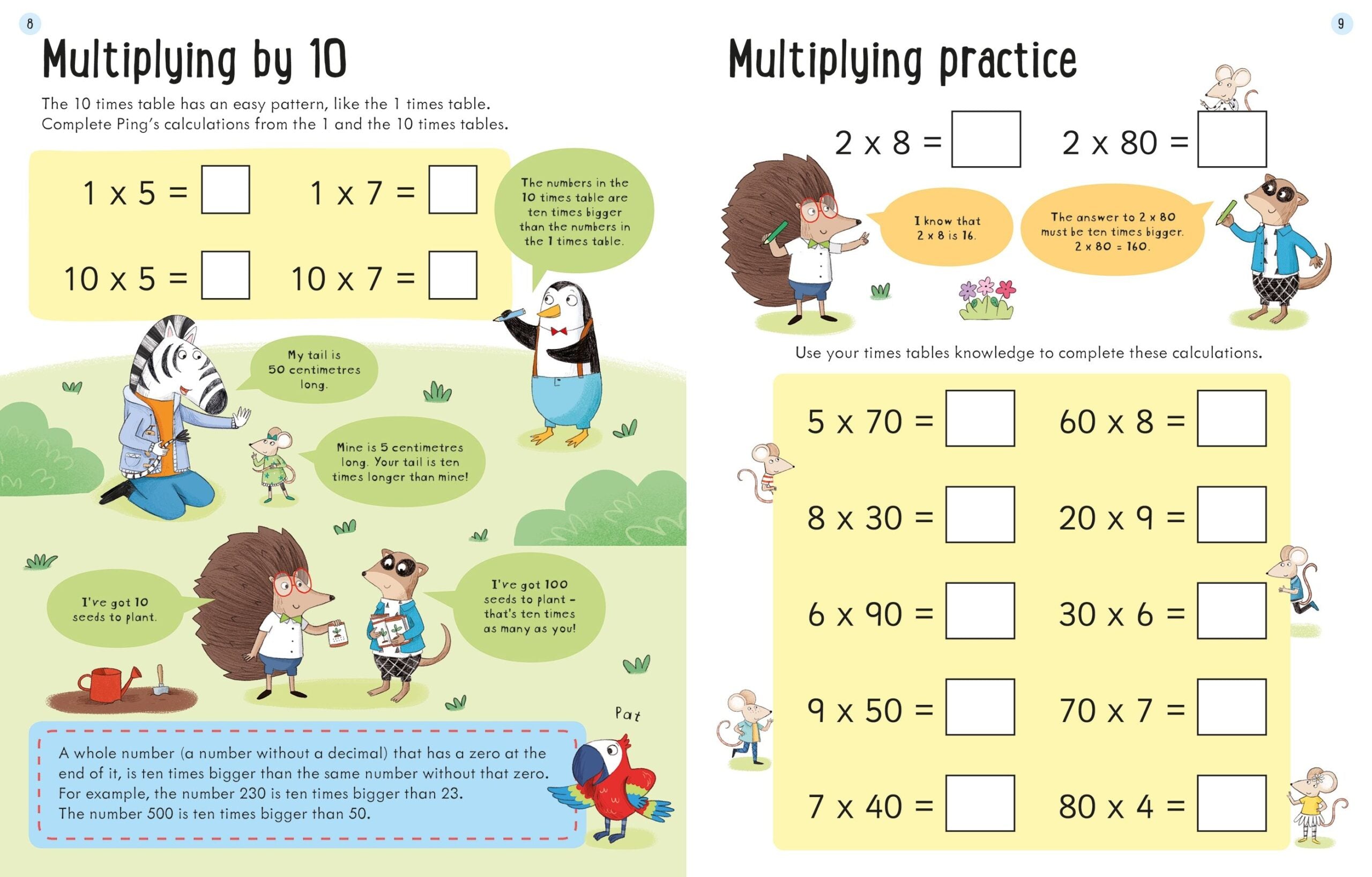 Carte pentru copii, Usborne, Workbooks Multiplying 7-8 ani+