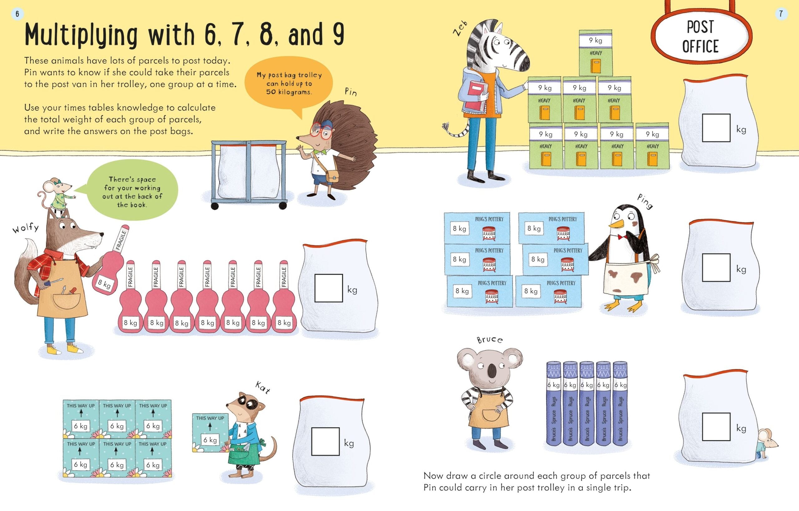 Carte pentru copii, Usborne, Workbooks Multiplying 7-8 ani+