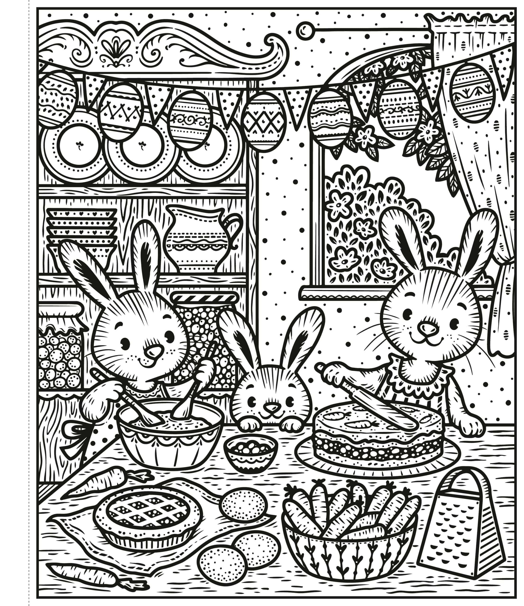 Carte de pictat cu apa pentru copii - Easter Magic Painting Book