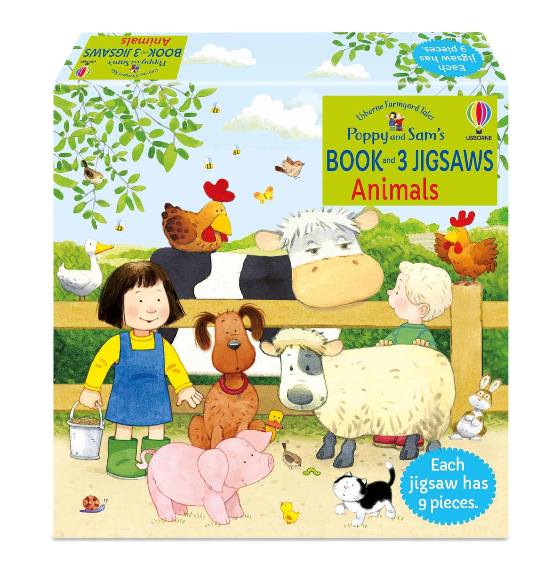 Poppy and Sam's Book and 3 Jigsaws Animals