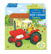Poppy and Sam's Book and 3 Jigsaws Tractors