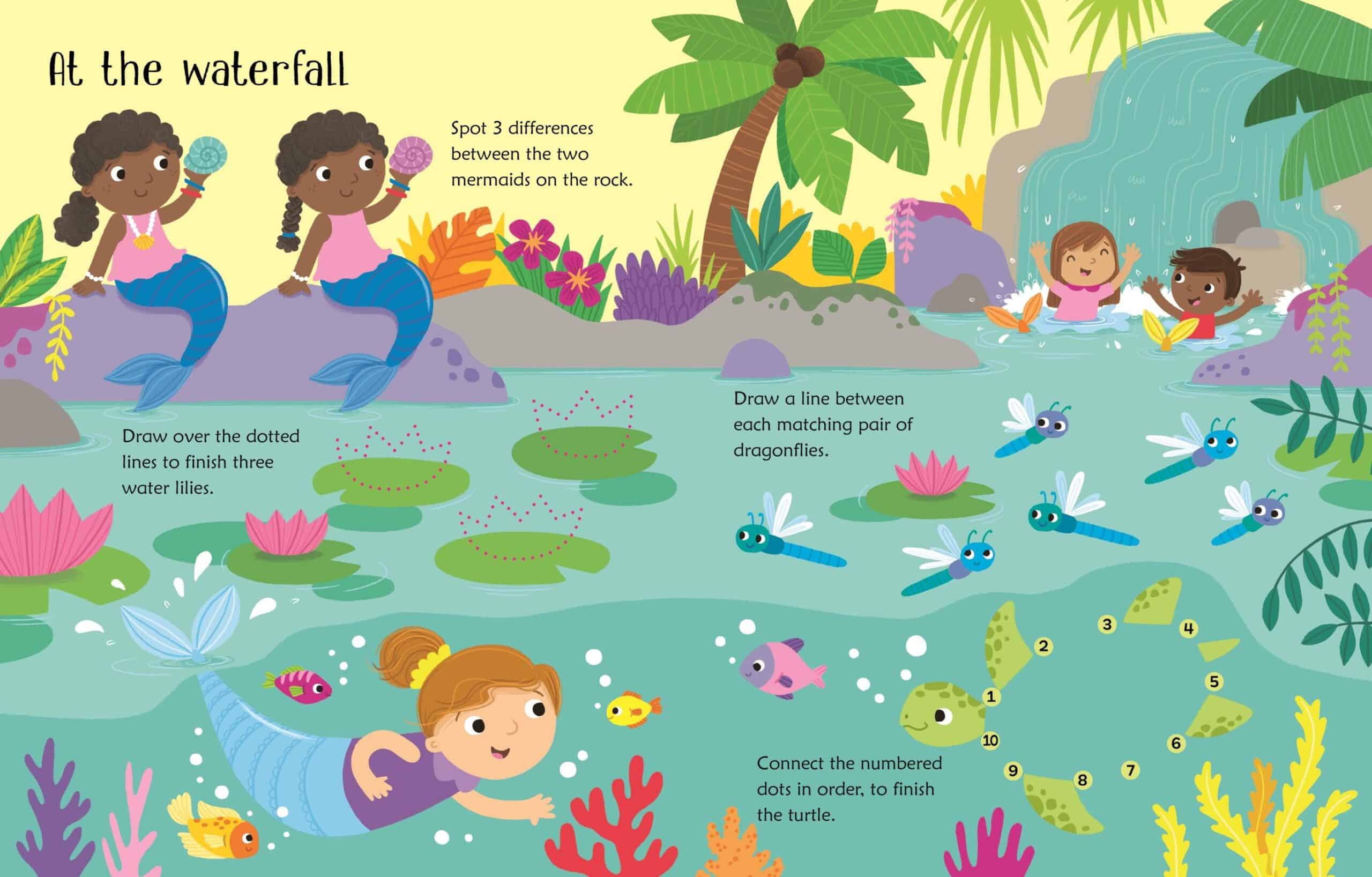 Scrie si sterge - Wipe-Clean Mermaid Activities