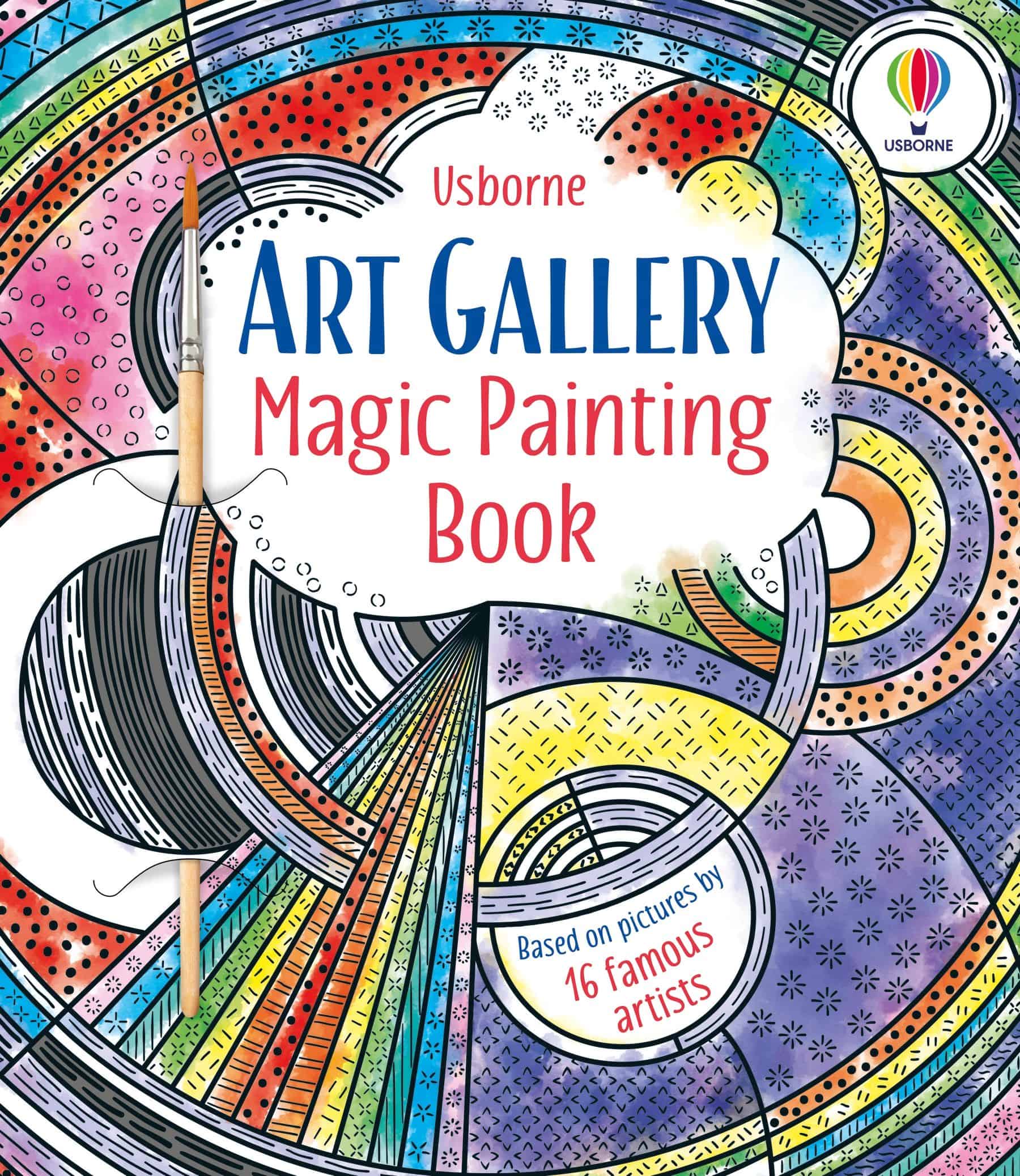 Carte pentru copii, Usborne, Art Gallery Magic Painting Book, 5+ ani