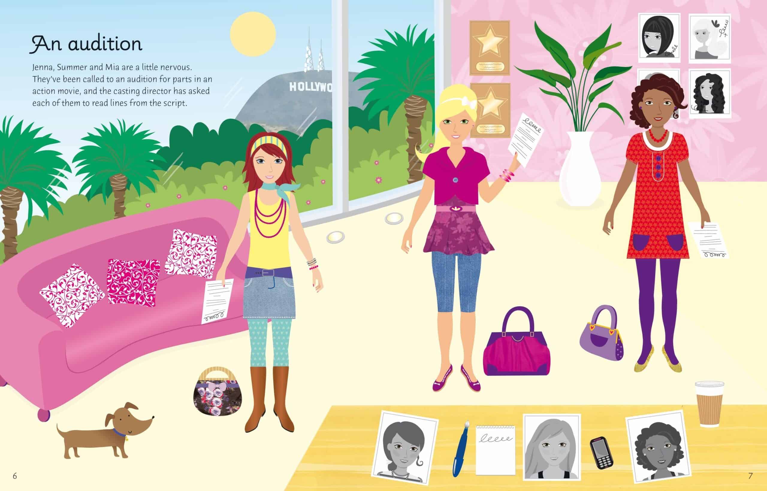 Carte pentru copii - Sticker Dolly Dressing Movie Stars