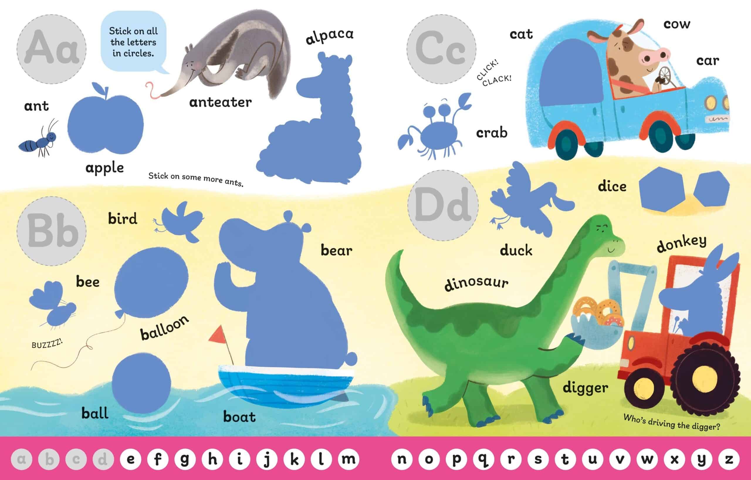 Carte pentru copii - FIRST STICKER BOOK ABC