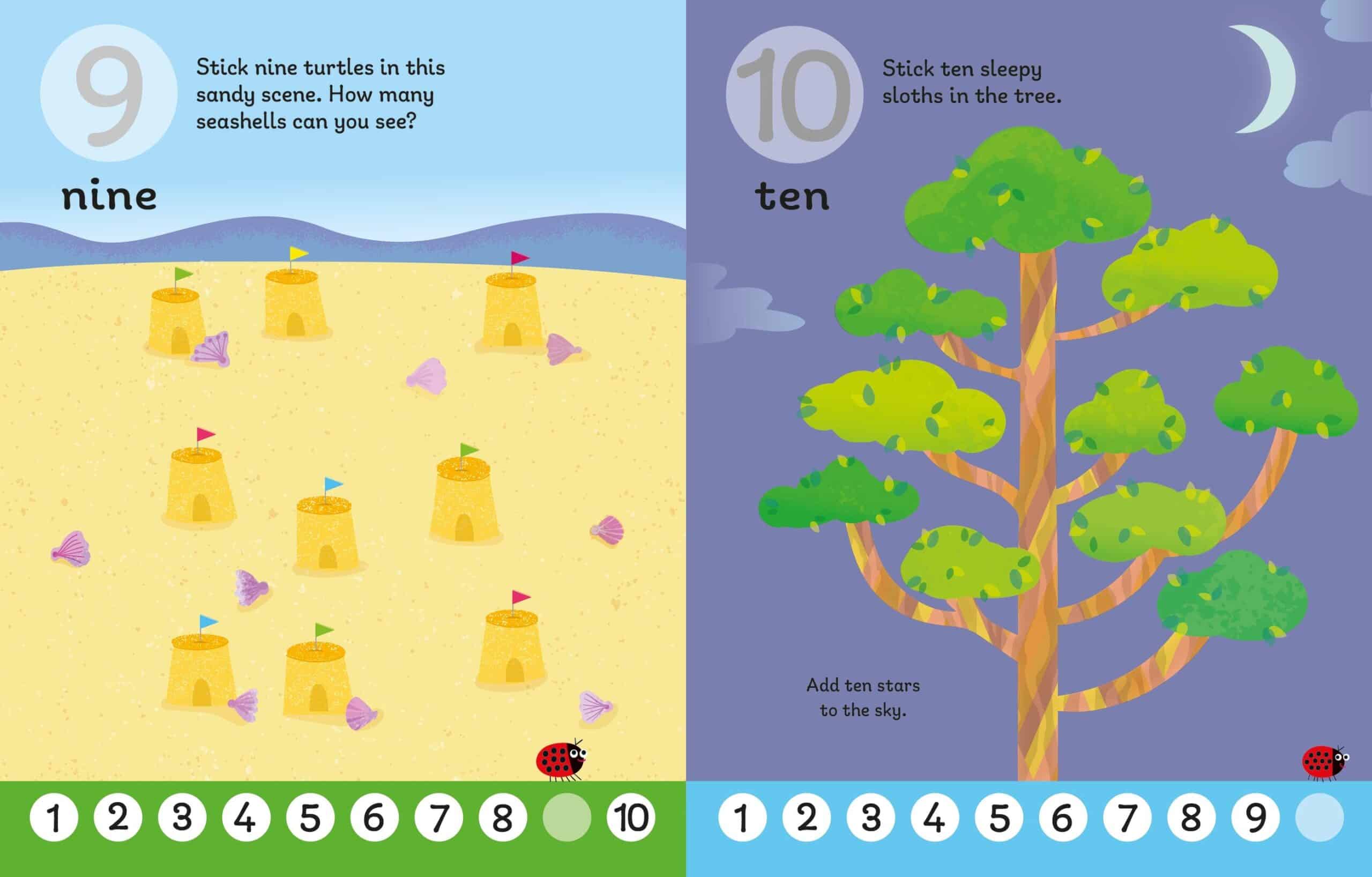 Carte pentru copii - First Sticker Book 123