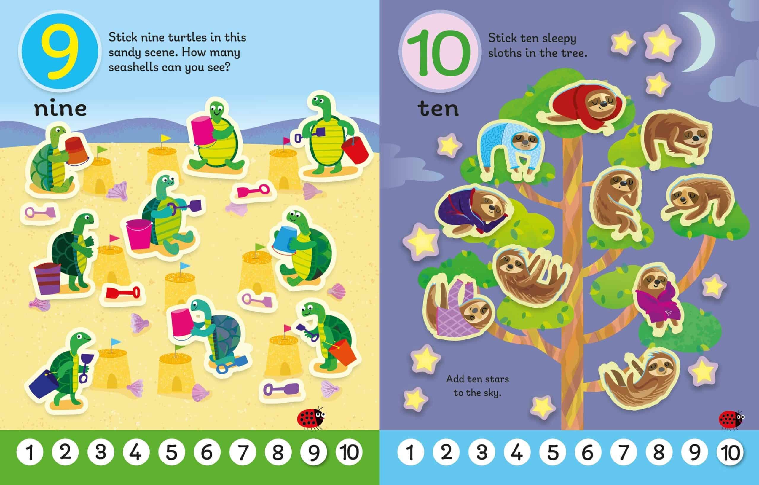 Carte pentru copii - First Sticker Book 123