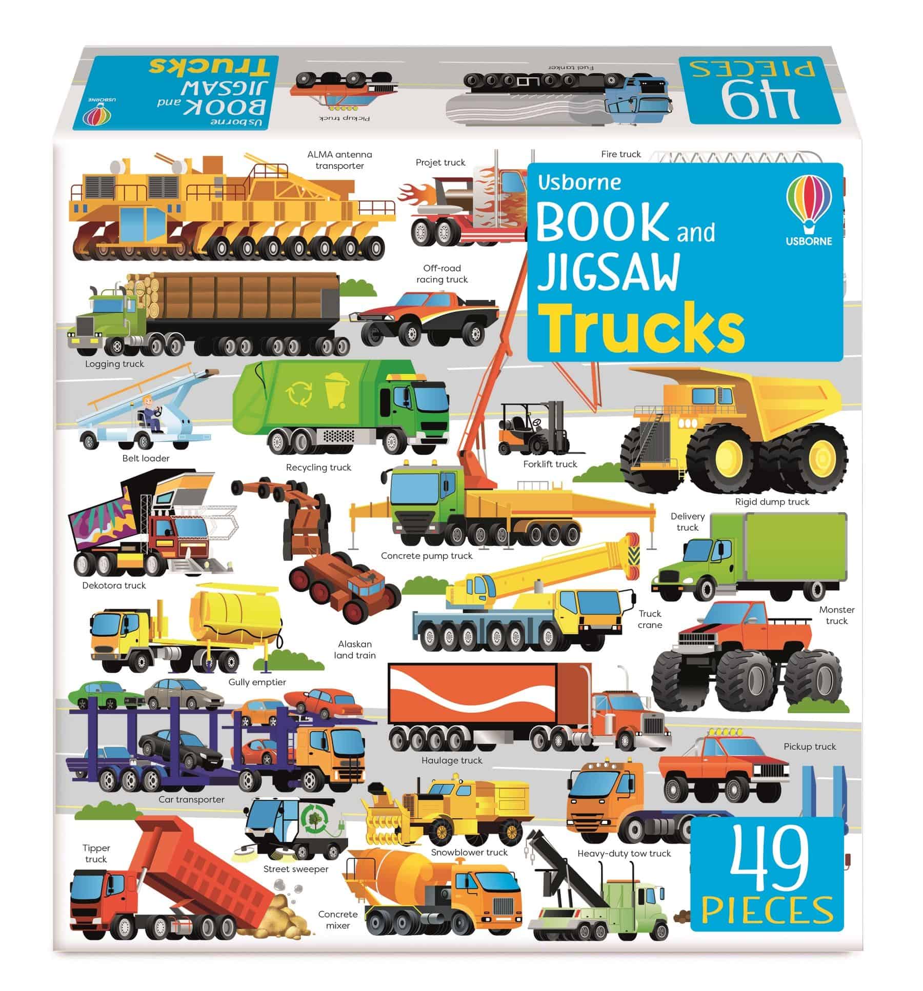 Carte si puzzle - Usborne Book and Jigsaw Trucks