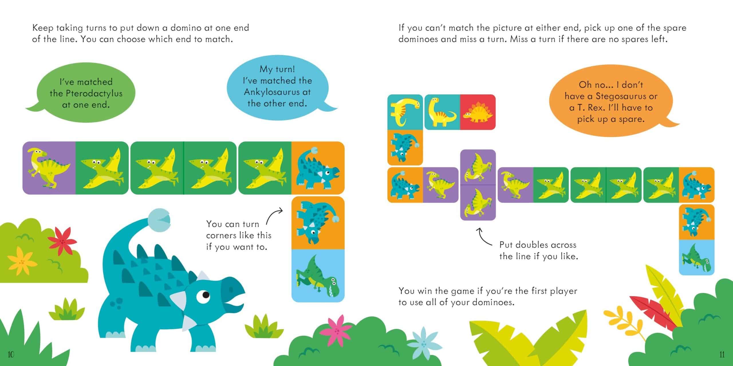 Carte pentru copii - Dinosaur Dominoes Game