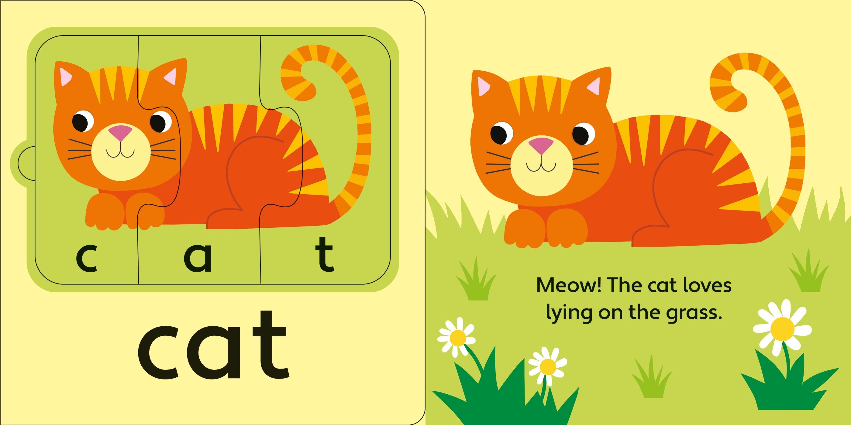 Carte puzzle - First Words Jigsaw Book: Animals, Usborne