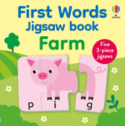 Carte puzzle - First Words Jigsaw Book: Farm, Usborne