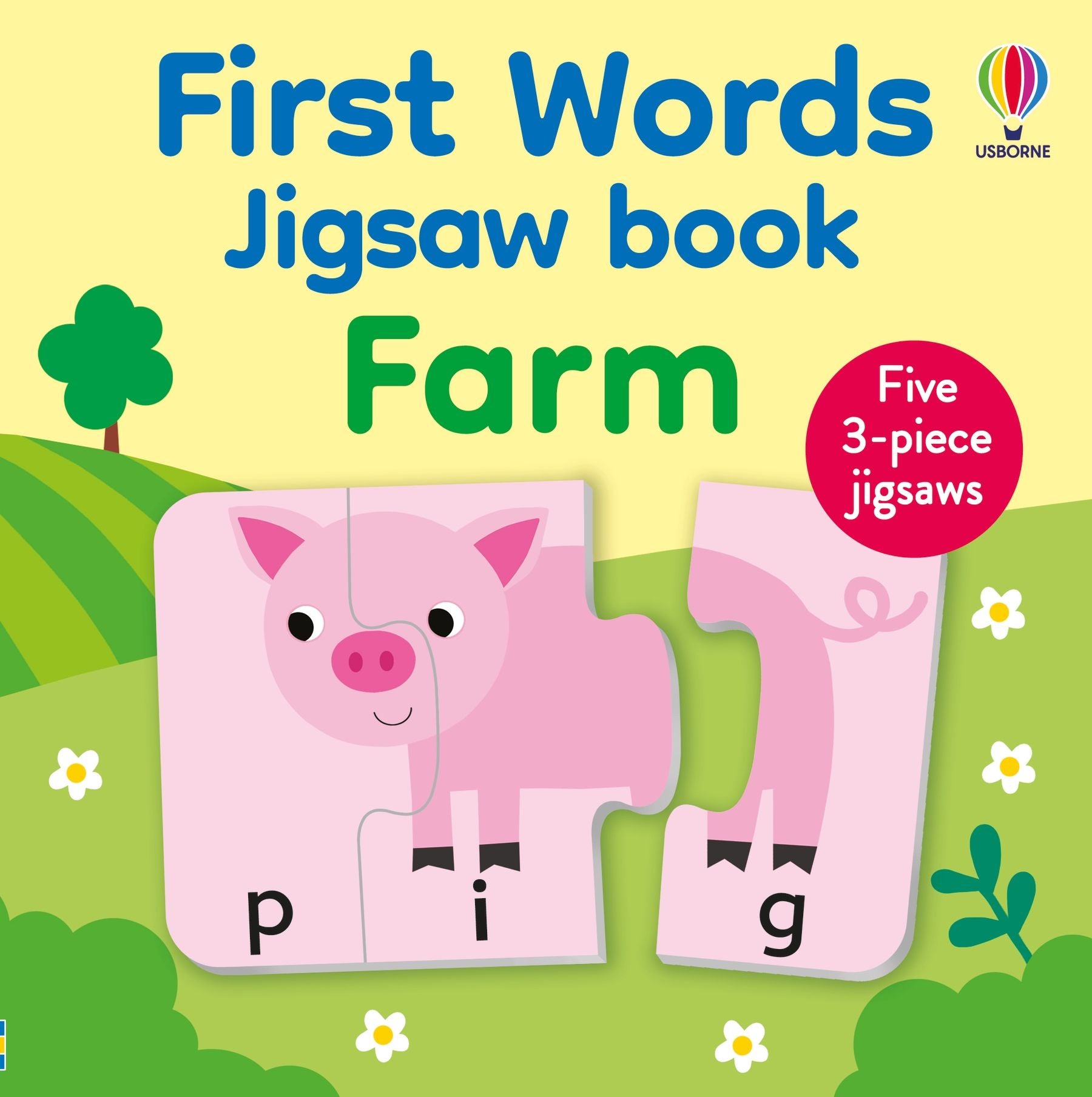 Carte puzzle - First Words Jigsaw Book: Farm, Usborne