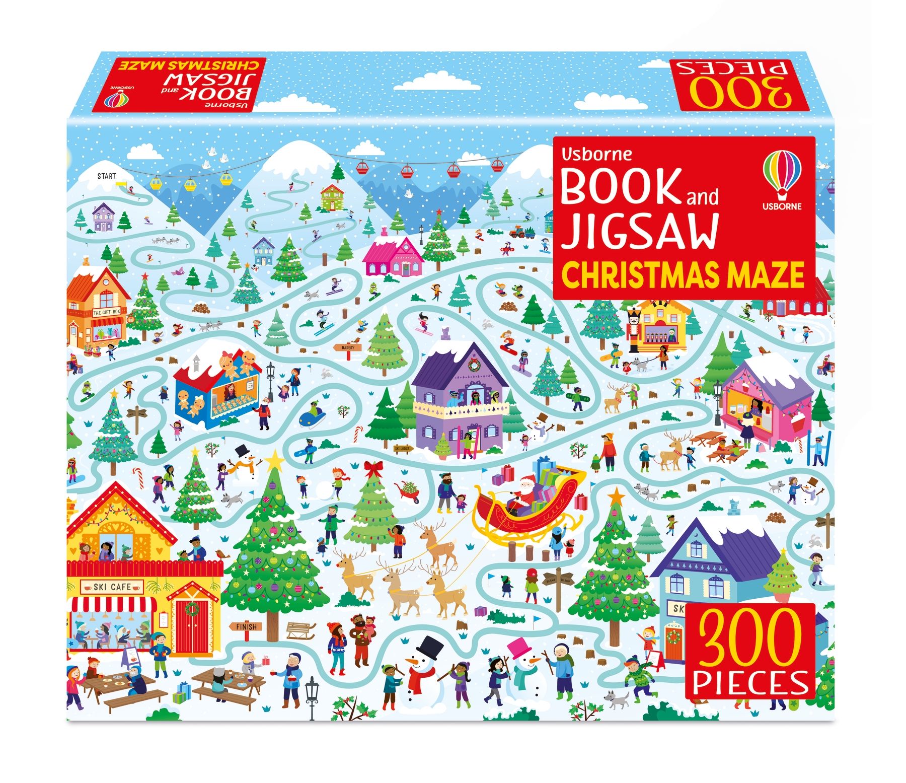 Carte pentru copii, Usborne, Usborne Book and Jigsaw Christmas Maze, 5+ ani