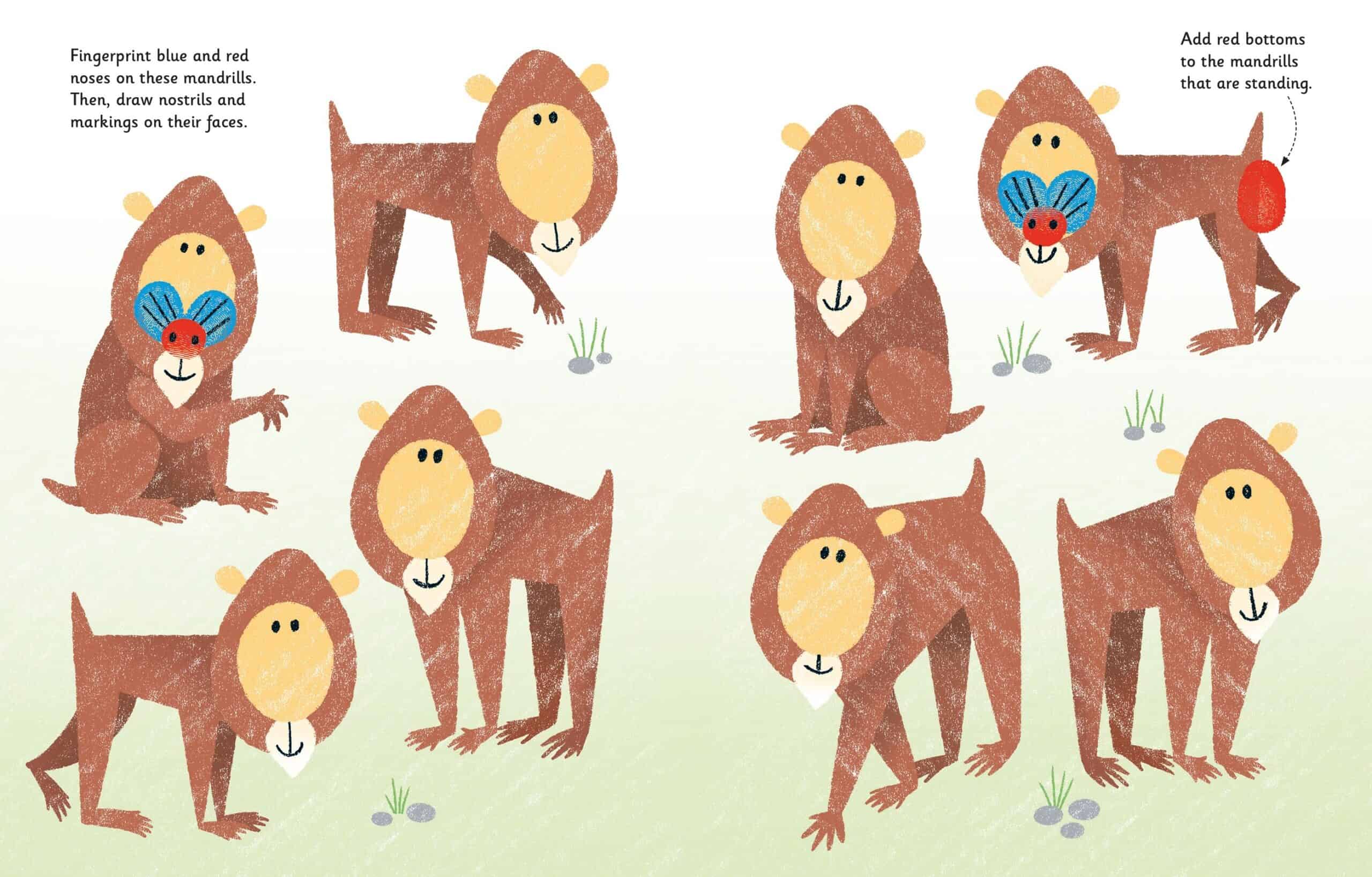 Fingerprint activities zoo, Usborne + 3 ani