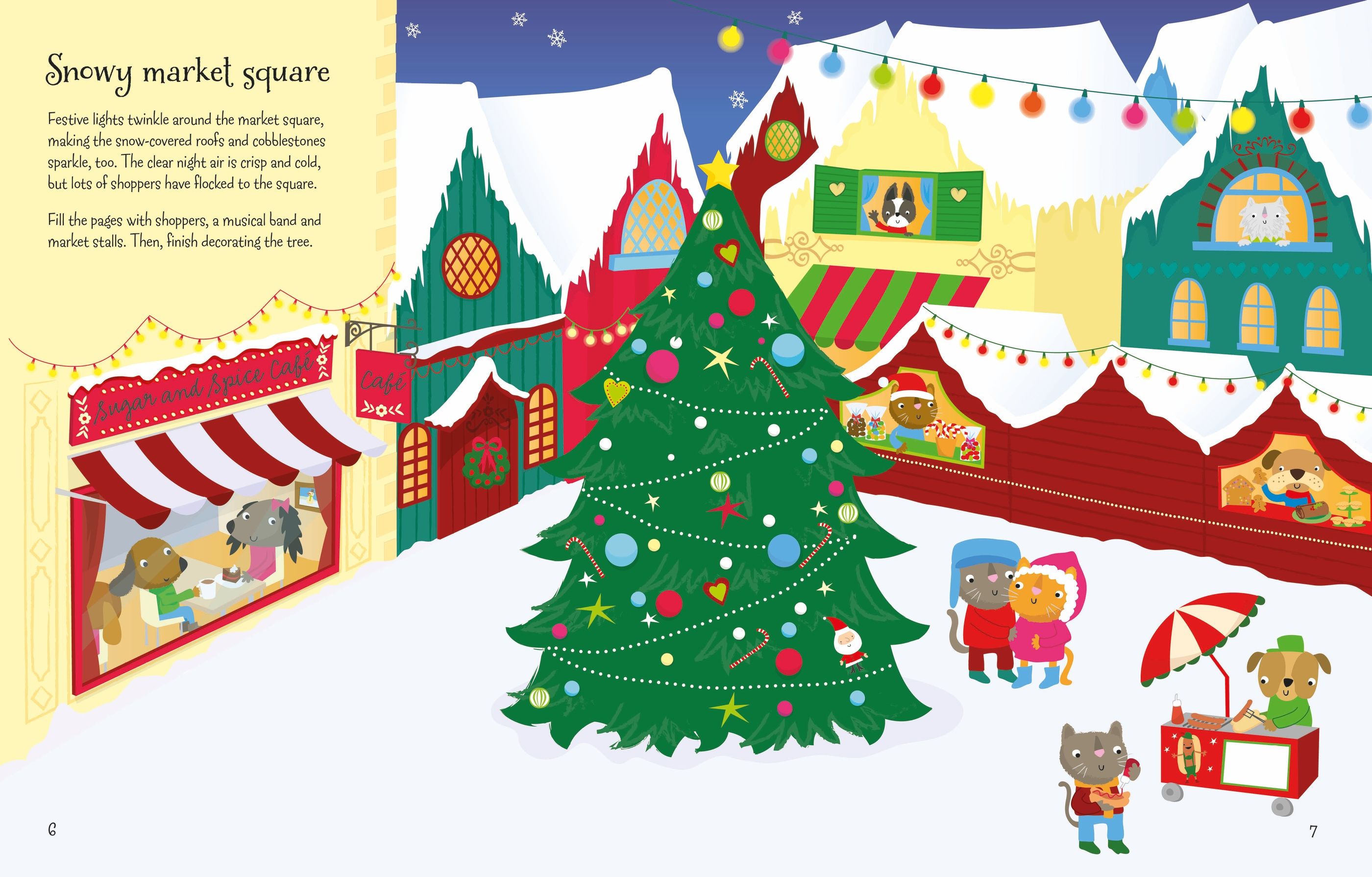 Carte cu stickere Winter Wonderland, Usborne, + 3 ani