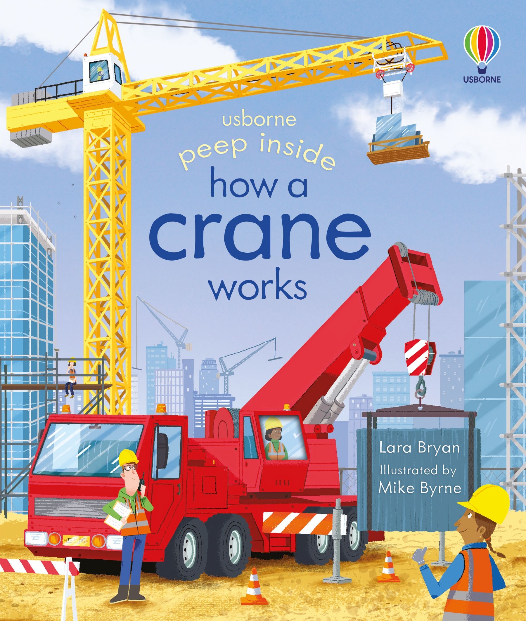 Carte pentru copii, Usborne, Peep Inside How a Crane Works, 3+ ani