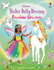 Carte cu stickere - Sticker Dolly Dressing Rainbow Unicorns