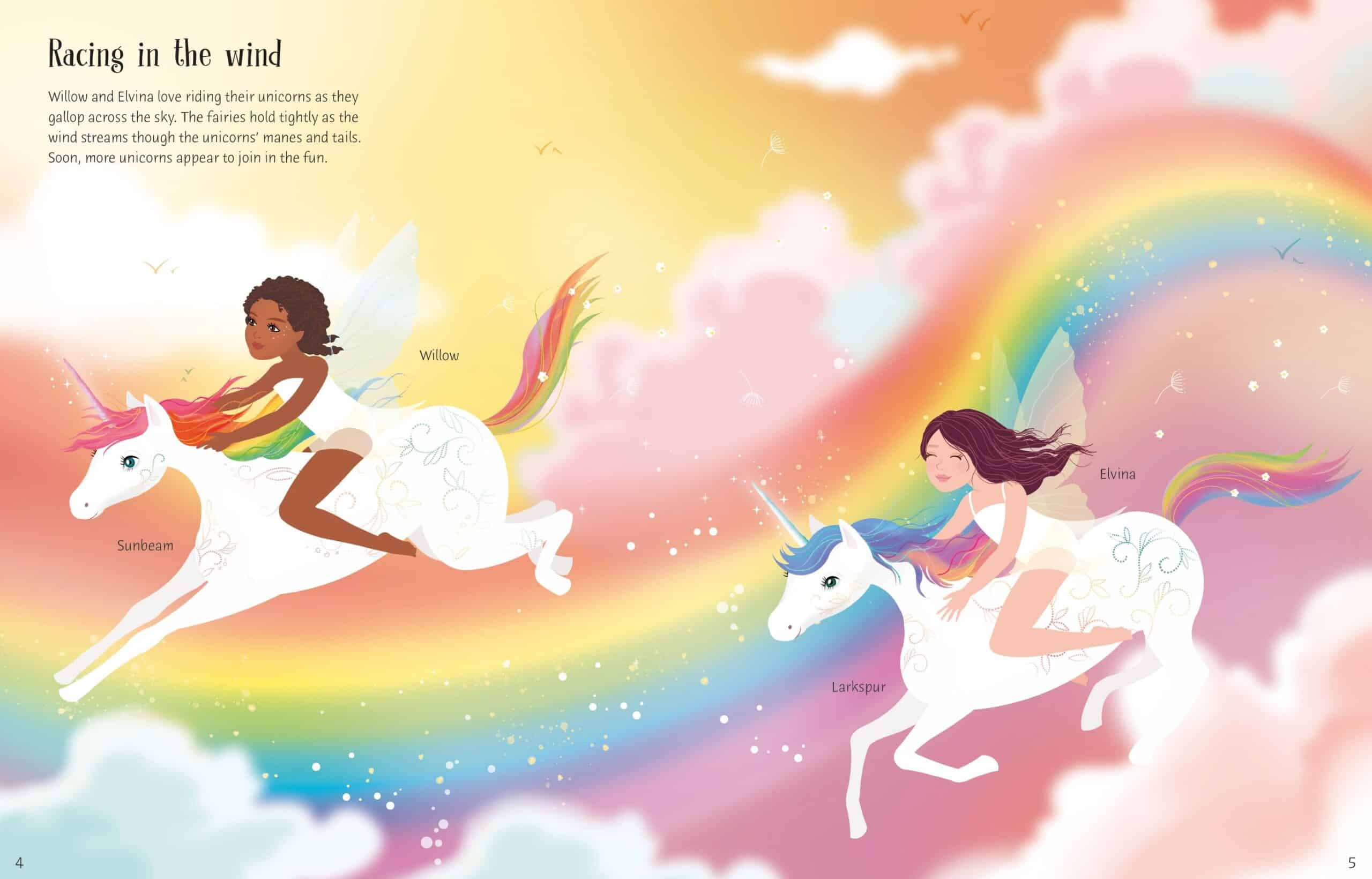 Carte cu stickere - Sticker Dolly Dressing Rainbow Unicorns