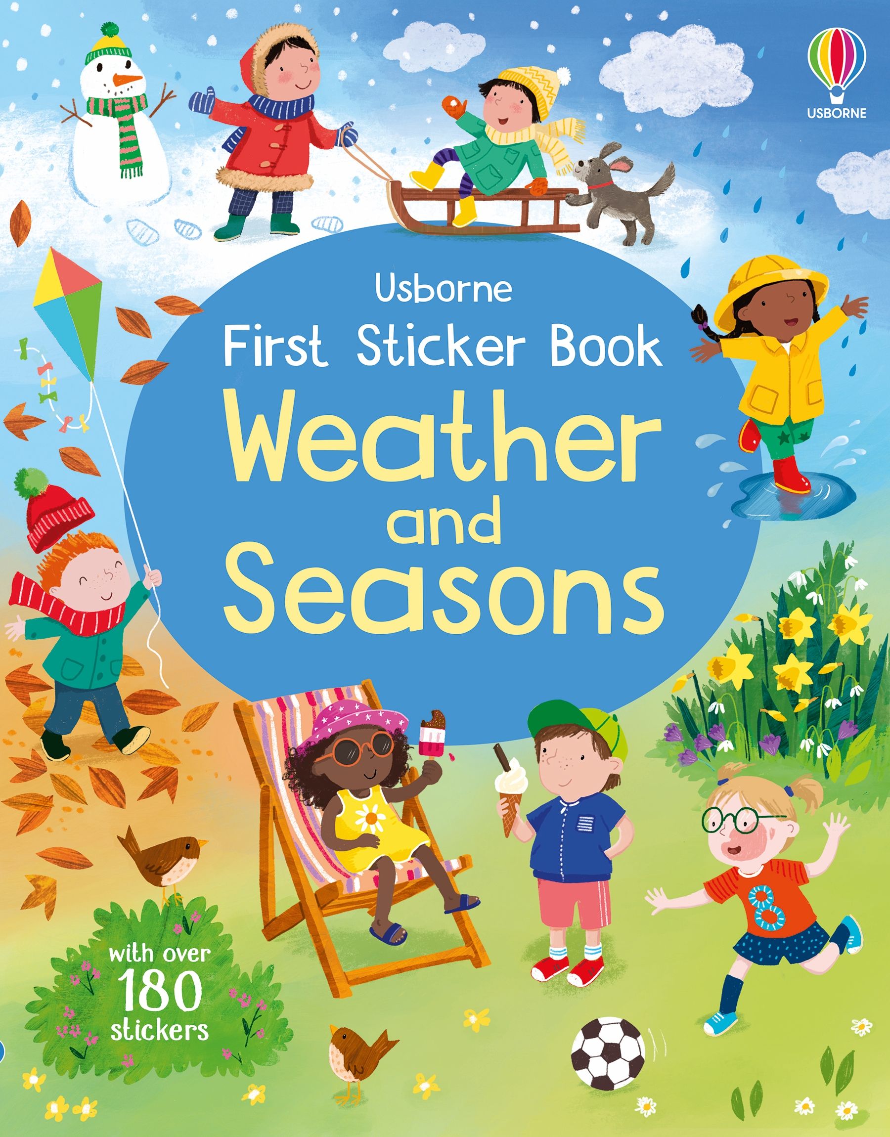 Carte pentru copii, Usborne, First Sticker Book Weather and Seasons, 3+ ani