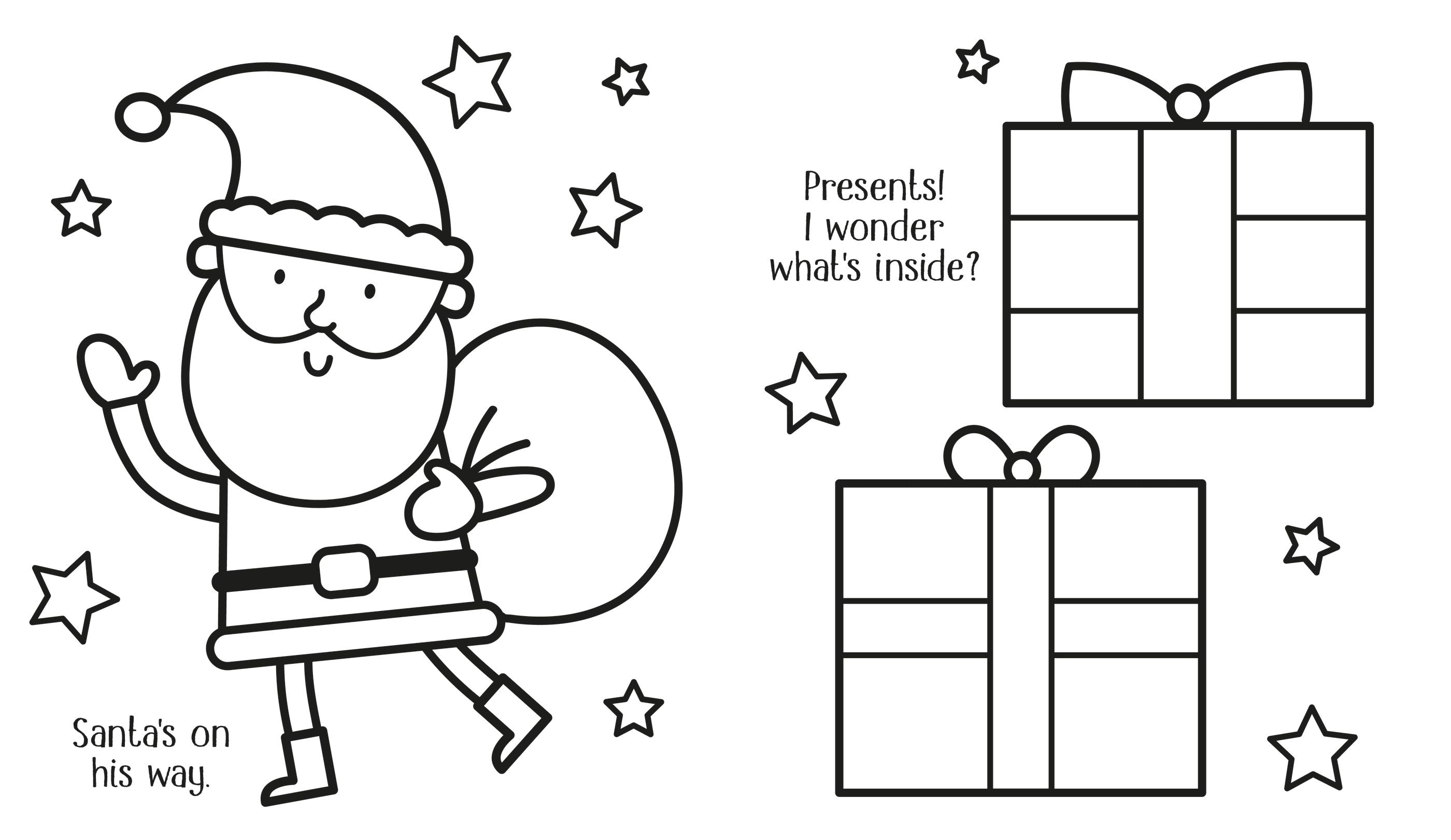 Carte de colorat  My Big Happy Christmas, Usborne , + 2 ani