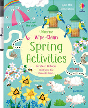 Carte pentru copii, Usborne, Wipe-Clean Spring Activities, 3+ ani