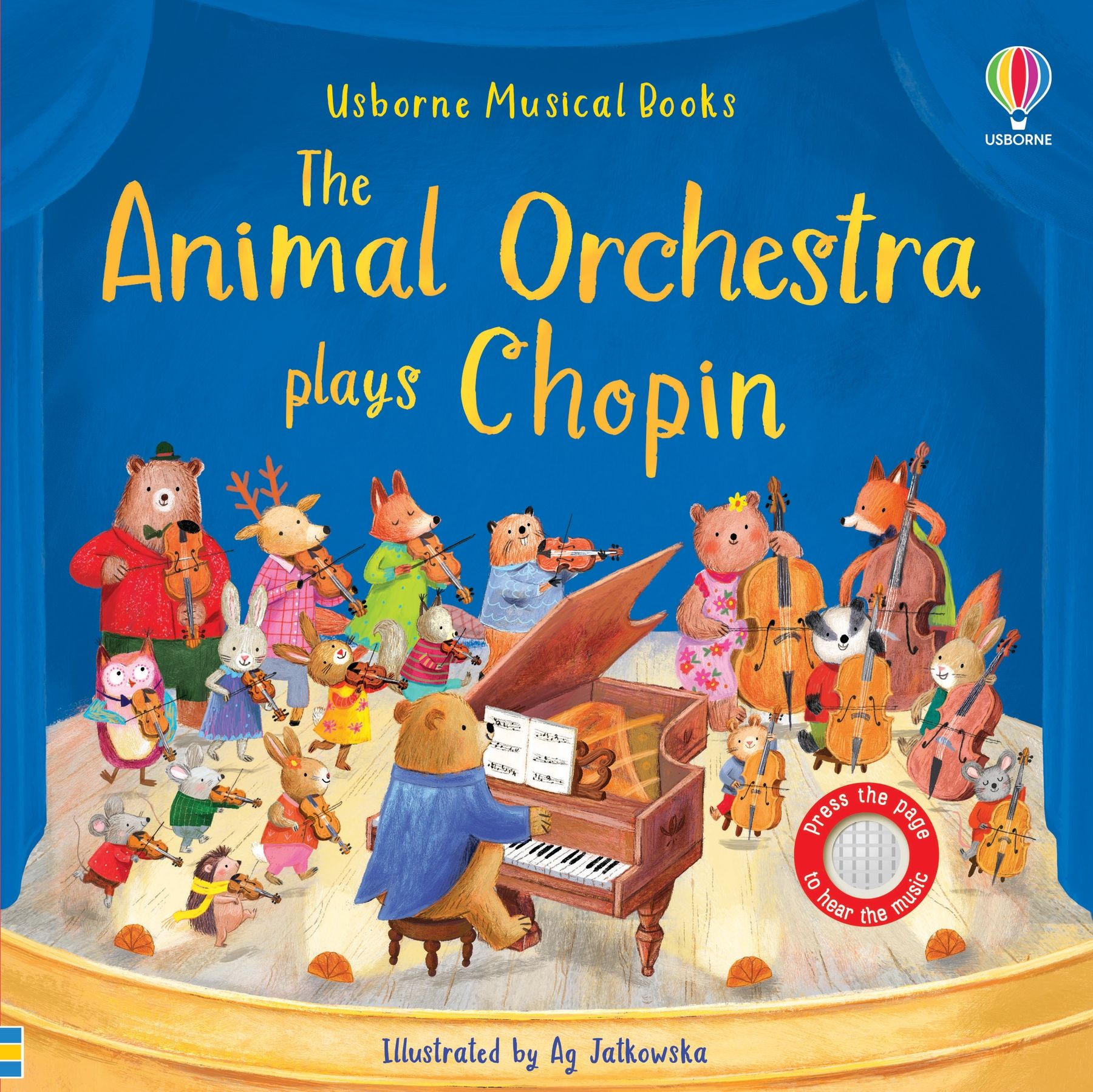 Carte cu muzicala - The Animal Orchestra Plays Chopin - Usborne, + 12 luni