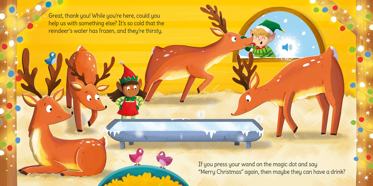 Carte cu bagheta, Wand Book: Christmas Magic, Usborne, + 3 ani