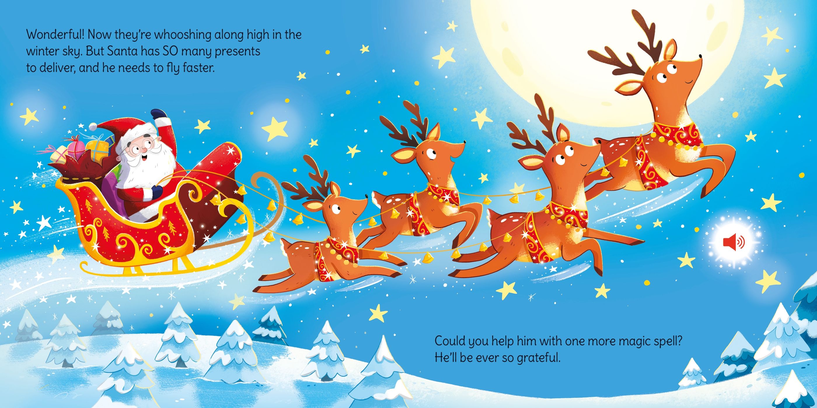 Carte cu bagheta, Wand Book: Christmas Magic, Usborne, + 3 ani